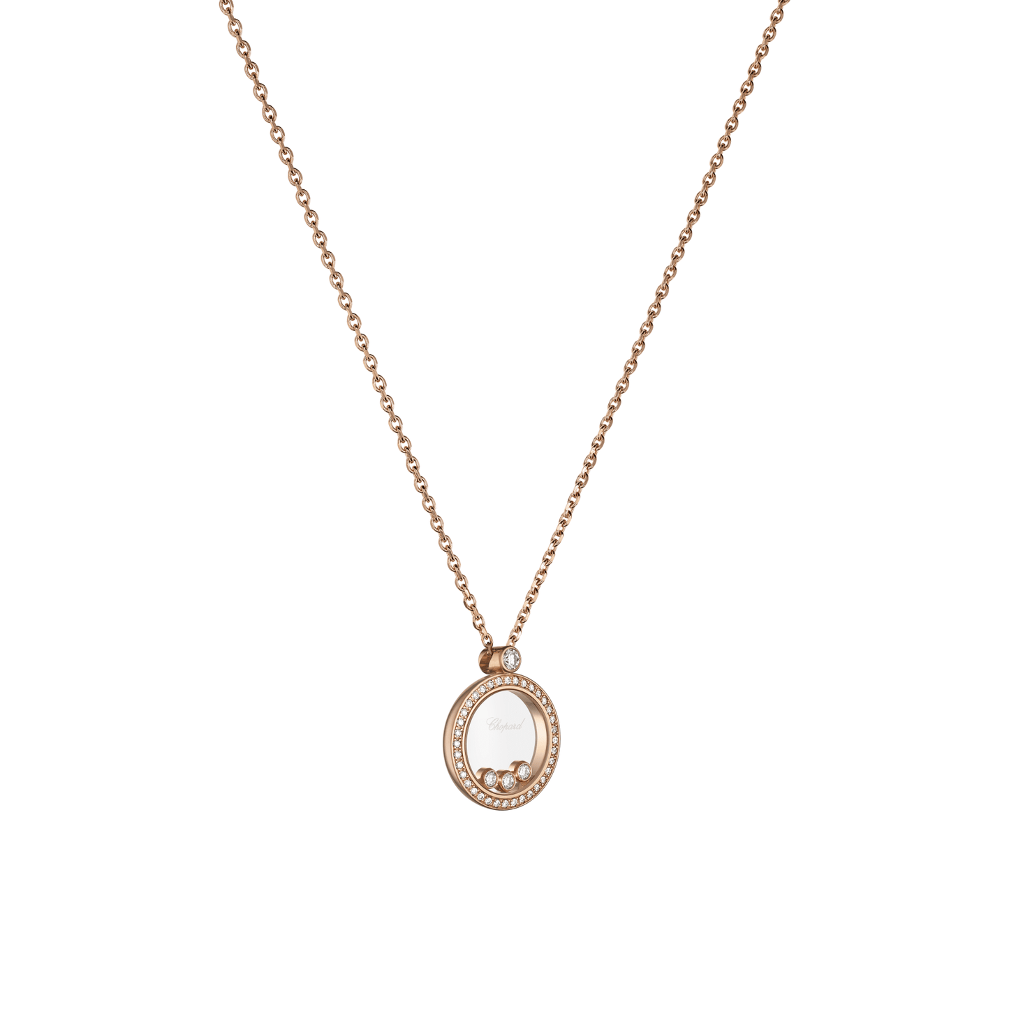 HAPPY DIAMONDS ICONS PENDANT, ETHICAL ROSE GOLD, DIAMONDS 793929-5301