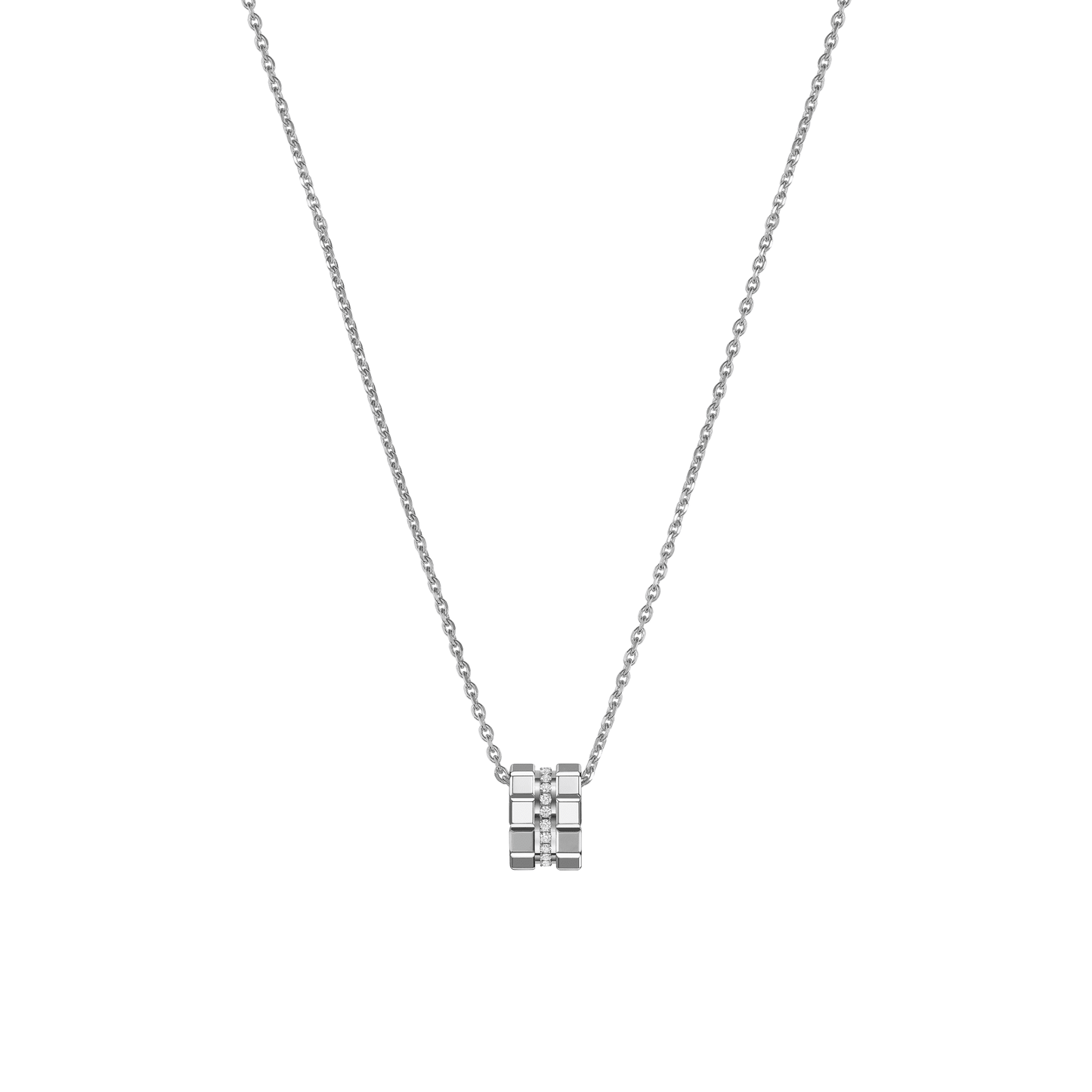 ICE CUBE PENDANT, ETHICAL WHITE GOLD, DIAMONDS 797005-1003