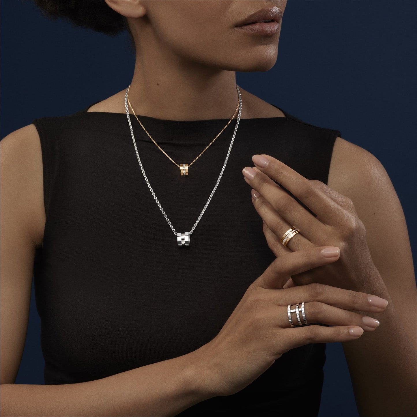 ICE CUBE PENDANT, ETHICAL ROSE GOLD, DIAMONDS 797005-5003