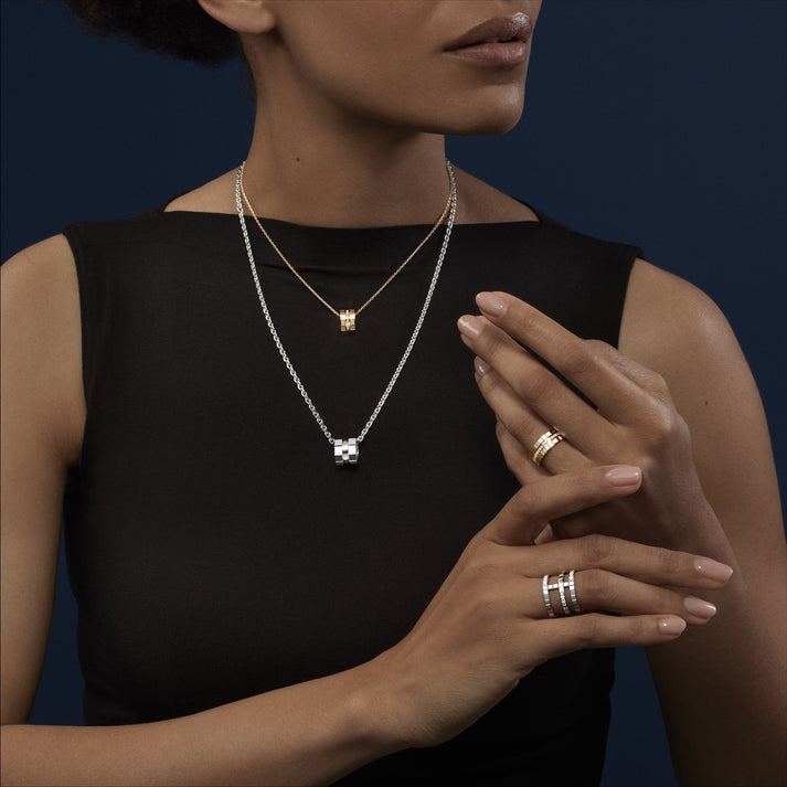 ICE CUBE PENDANT, ETHICAL ROSE GOLD, DIAMONDS 797005-5003