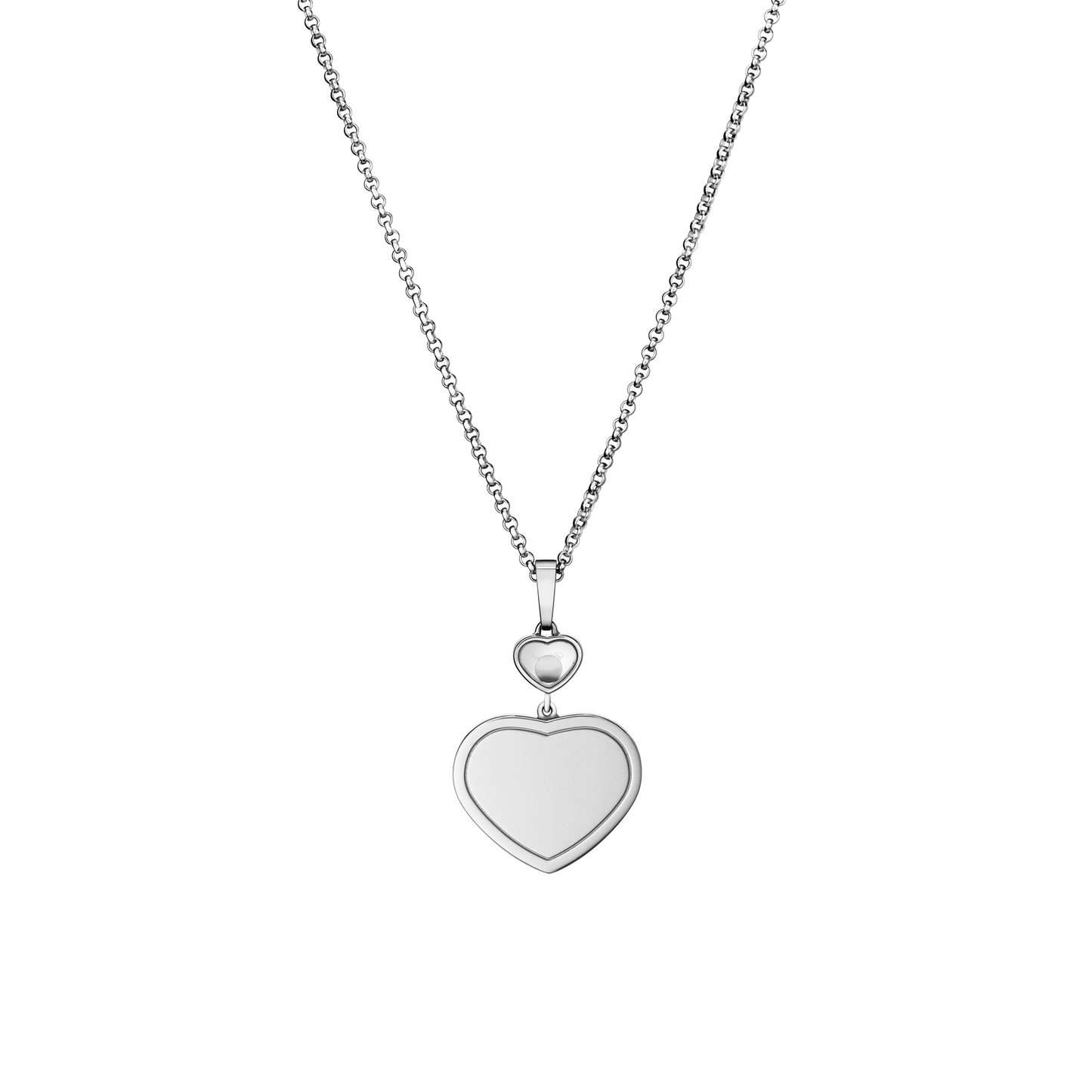 HAPPY HEARTS PENDANT, ETHICAL WHITE GOLD, DIAMONDS 797482-1009