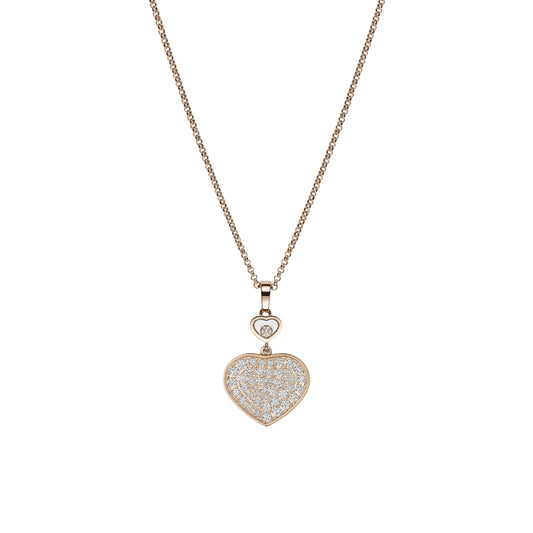 HAPPY HEARTS PENDANT, ETHICAL ROSE GOLD, DIAMONDS 797482-5009
