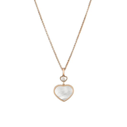 HAPPY HEARTS PENDANT, ETHICAL ROSE GOLD, DIAMOND, MOTHER-OF-PEARL 797482-5301