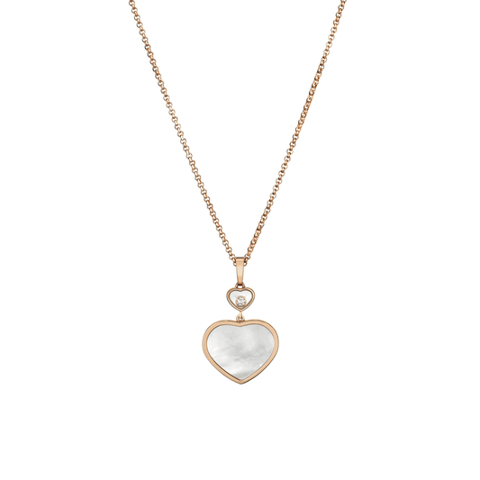 HAPPY HEARTS PENDANT, ETHICAL ROSE GOLD, DIAMOND, MOTHER-OF-PEARL 797482-5301