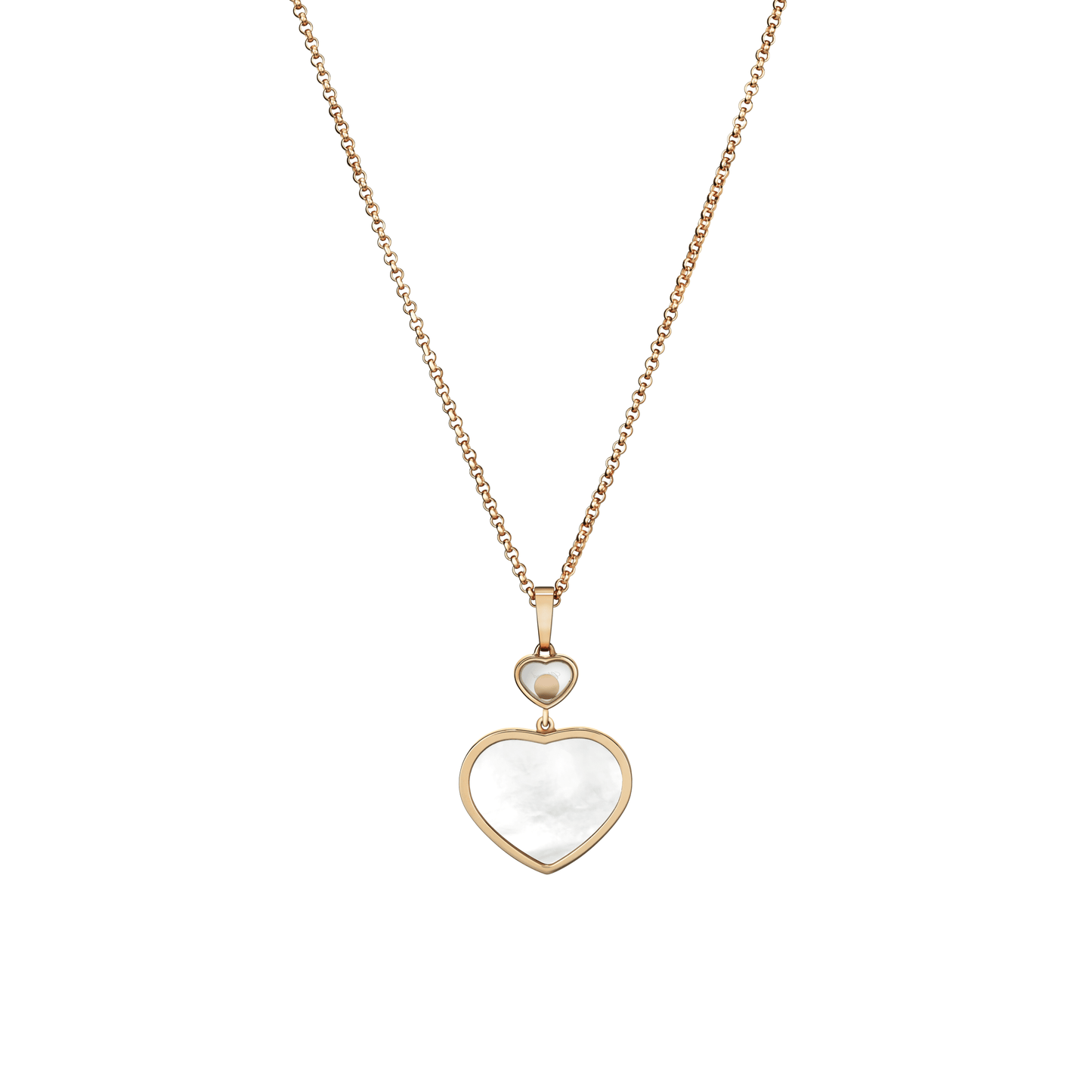 HAPPY HEARTS PENDANT, ETHICAL ROSE GOLD, DIAMOND, MOTHER-OF-PEARL 797482-5301