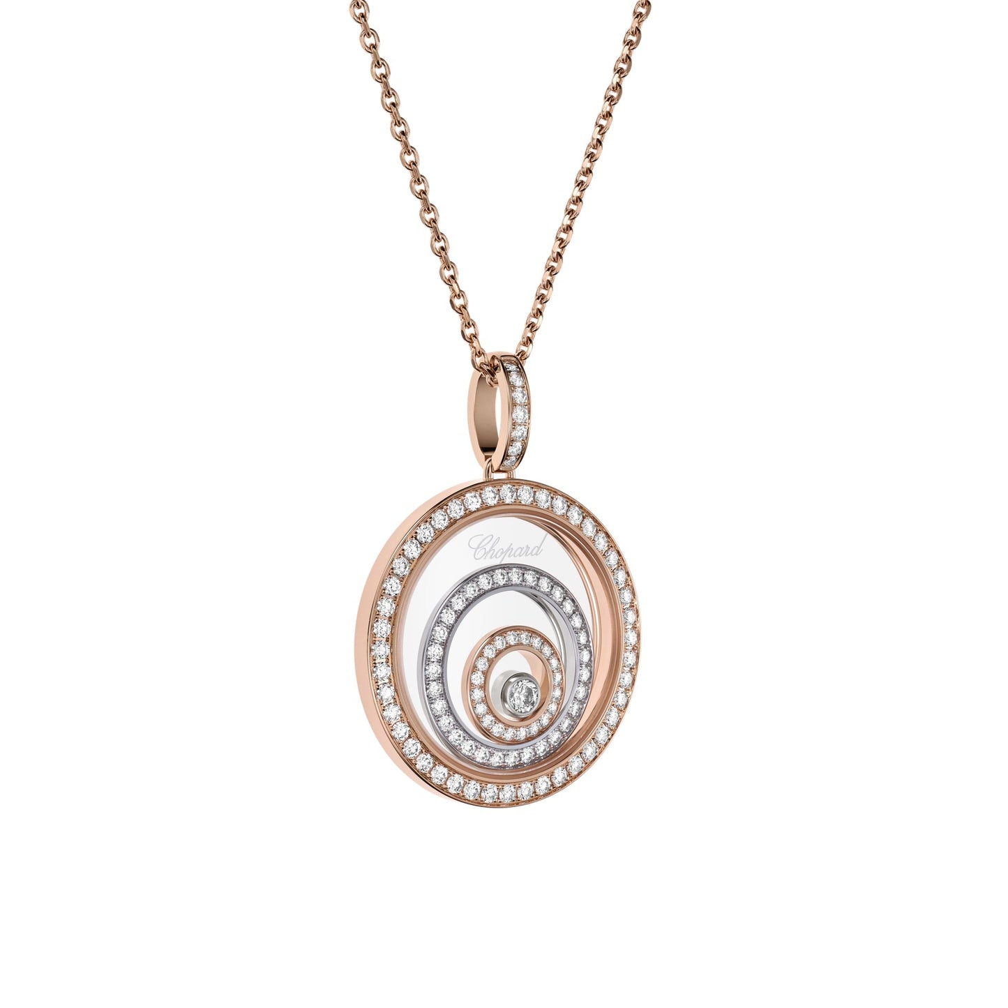 HAPPY SPIRIT PENDANT, ETHICAL ROSE GOLD, ETHICAL WHITE GOLD, DIAMONDS 798231-9003