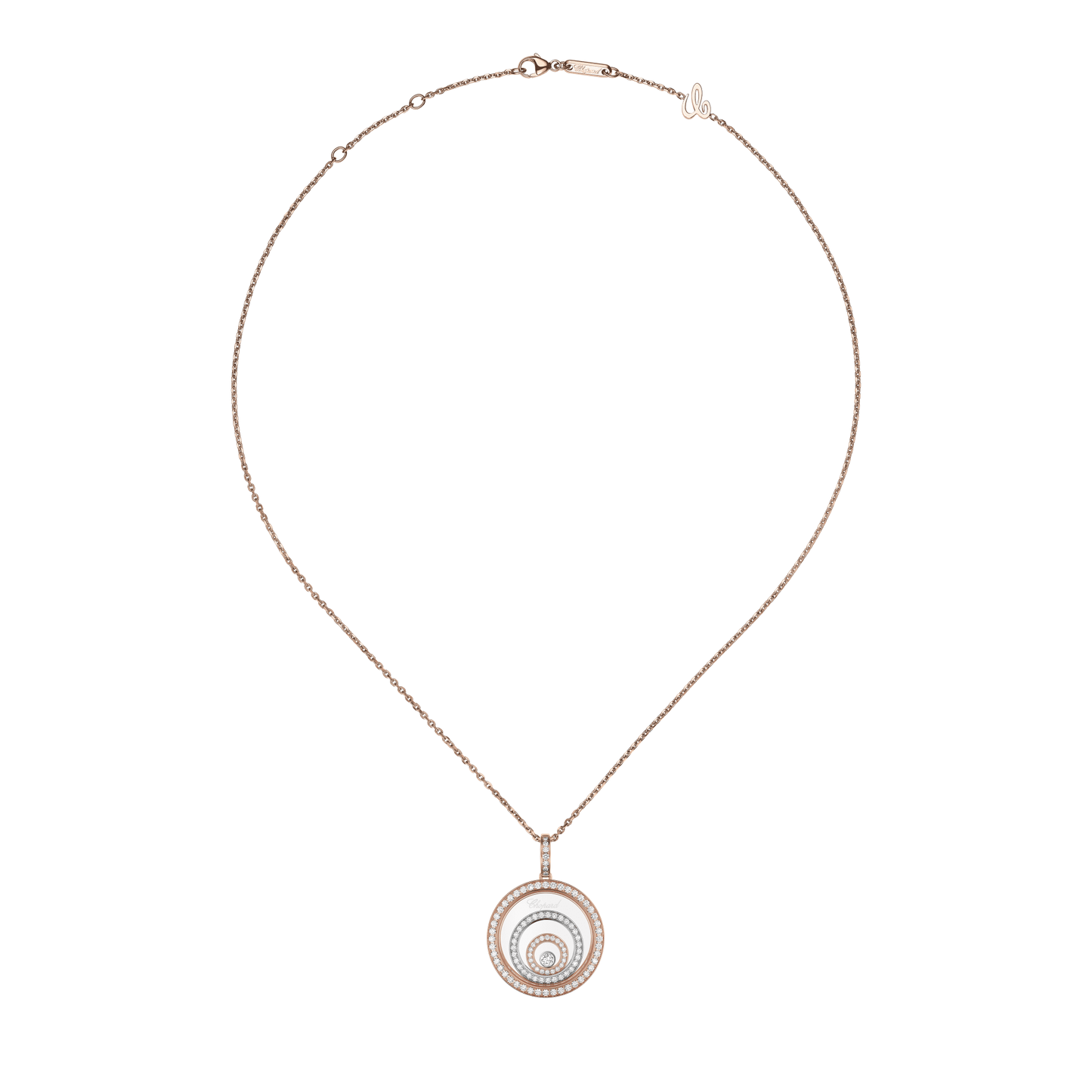 HAPPY SPIRIT PENDANT, ETHICAL ROSE GOLD, ETHICAL WHITE GOLD, DIAMONDS 798231-9003
