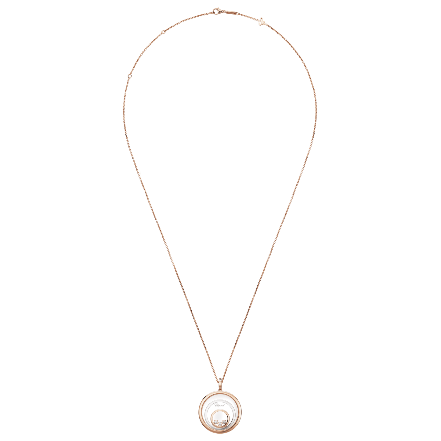 HAPPY SPIRIT PENDANT, ETHICAL ROSE GOLD, ETHICAL WHITE GOLD, DIAMONDS 798232-9001