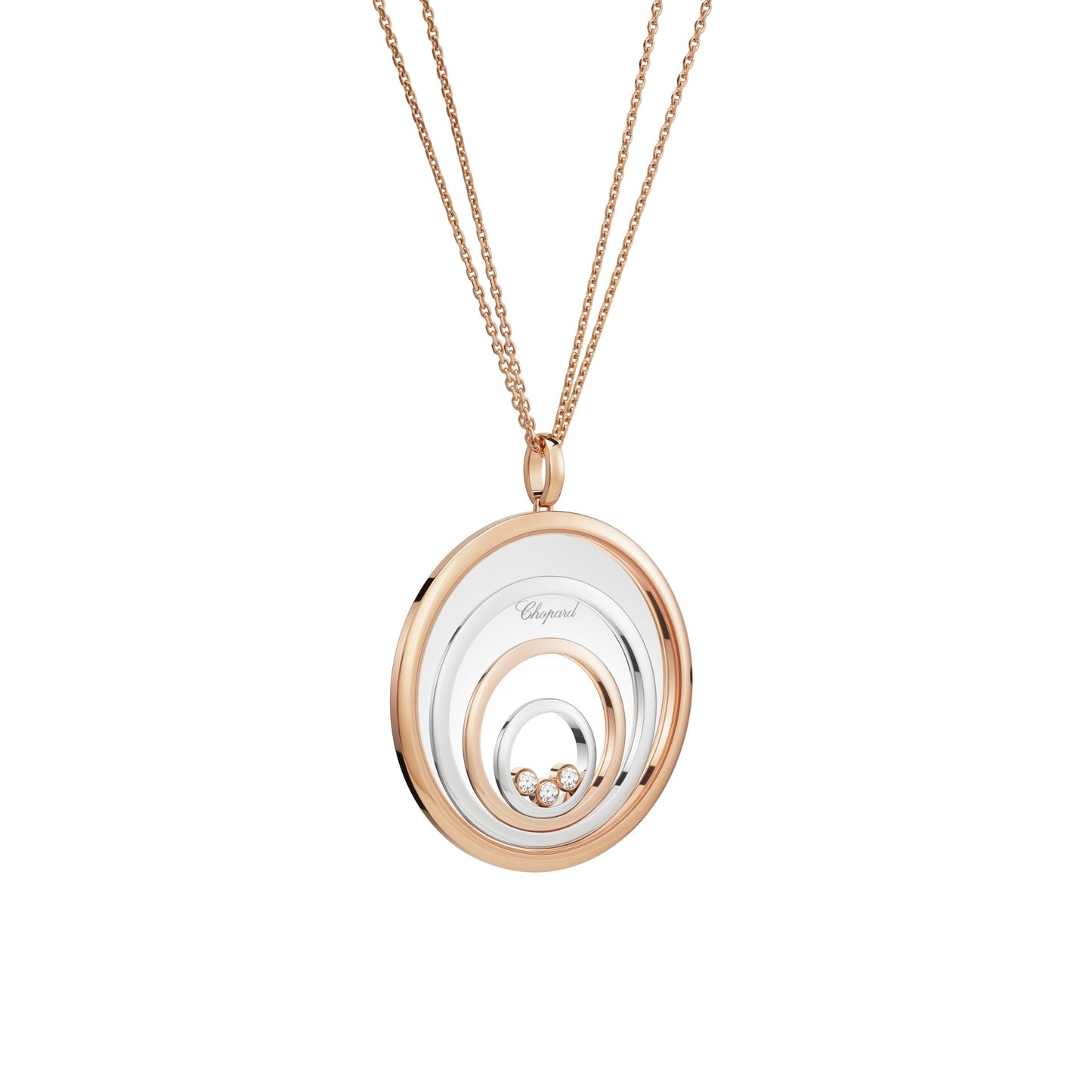 HAPPY SPIRIT PENDANT, ETHICAL ROSE GOLD, ETHICAL WHITE GOLD, DIAMONDS 798233-9001