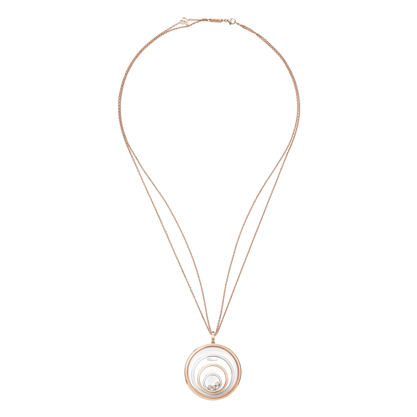 HAPPY SPIRIT PENDANT, ETHICAL ROSE GOLD, ETHICAL WHITE GOLD, DIAMONDS 798233-9001