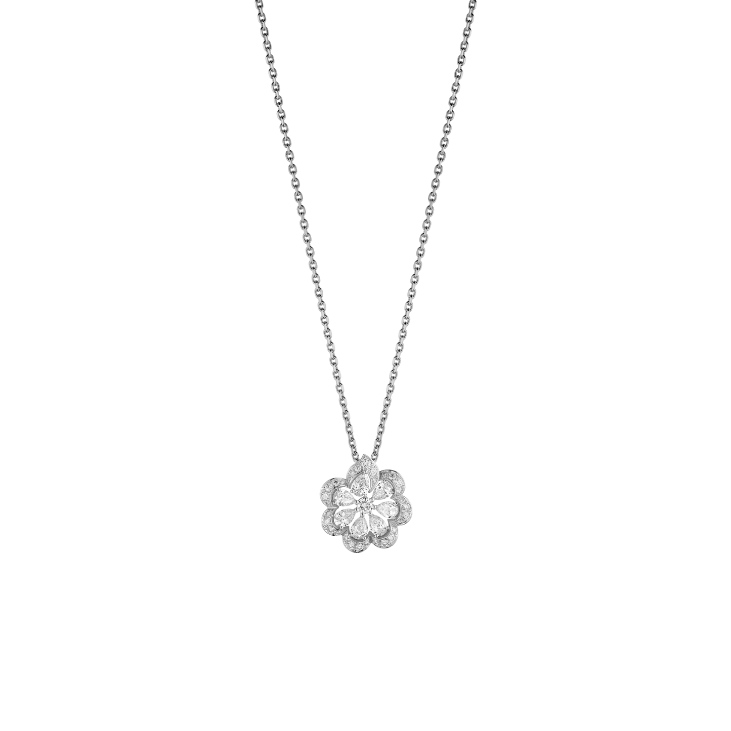 PRECIOUS LACE MINI-FROU-FROU PENDANT, ETHICAL WHITE GOLD, DIAMONDS 798347-1001
