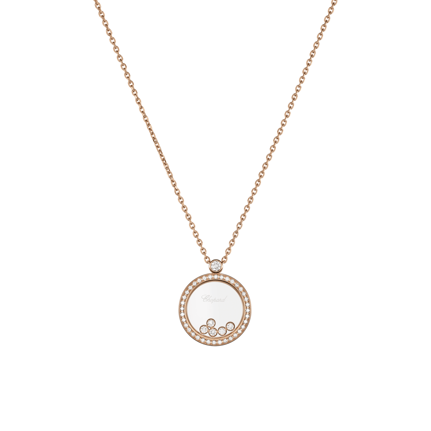 HAPPY DIAMONDS ICONS PENDANT, ETHICAL ROSE GOLD, DIAMONDS 799434-5301