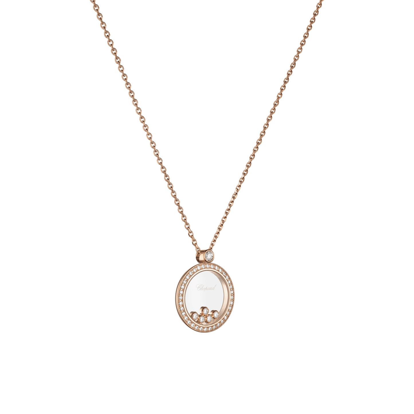 HAPPY DIAMONDS ICONS PENDANT, ETHICAL ROSE GOLD, DIAMONDS 799434-5301