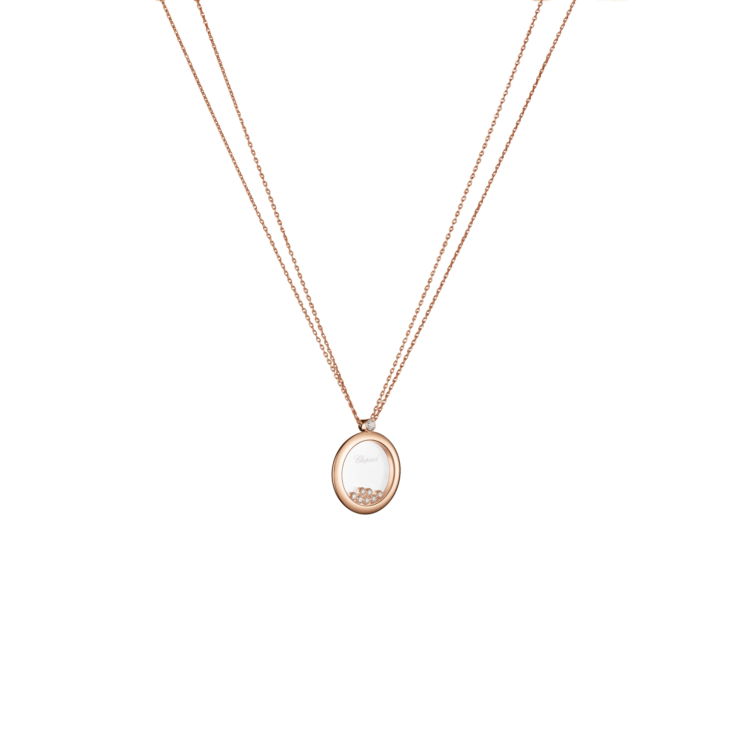 HAPPY DIAMONDS ICONS PENDANT, ETHICAL ROSE GOLD, DIAMONDS 799450-5001