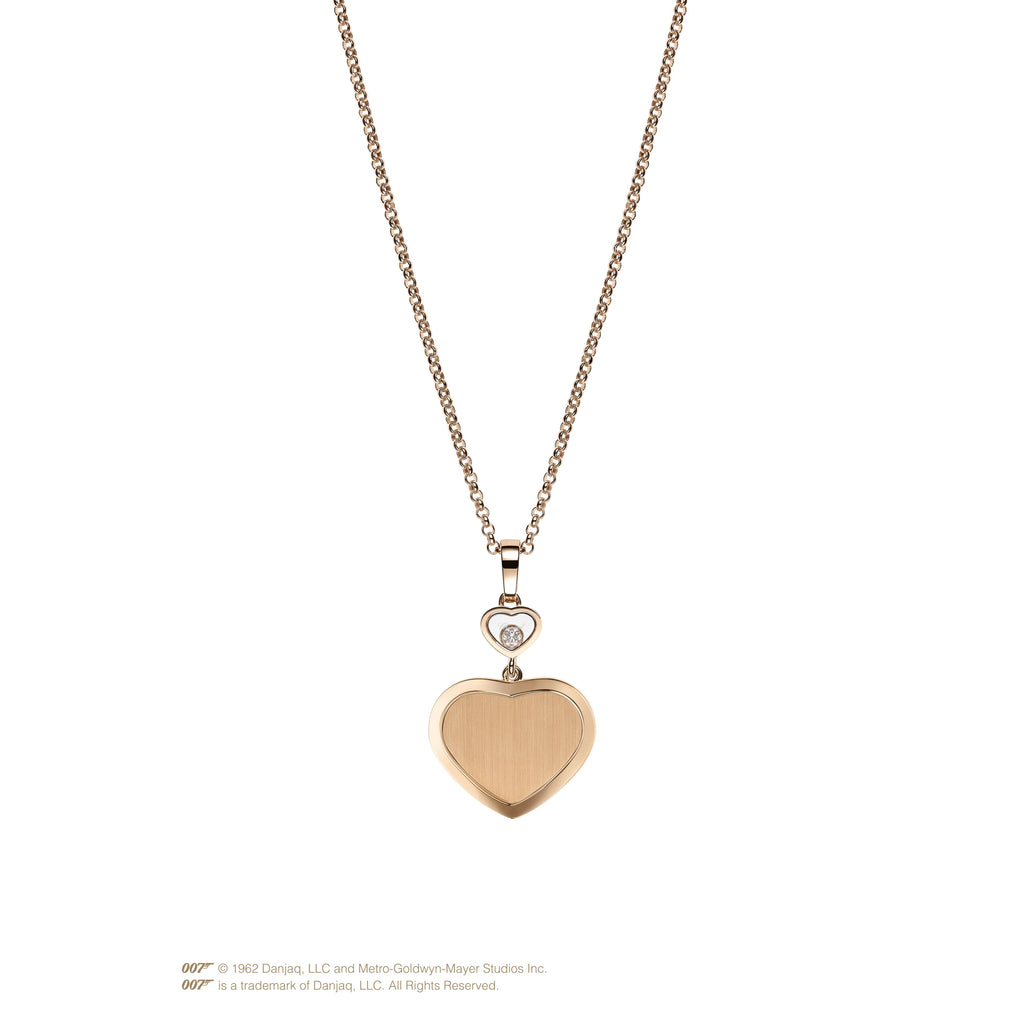 HAPPY HEARTS GOLDEN HEARTS PENDANT, ETHICAL ROSE GOLD, DIAMOND 79A007-5021