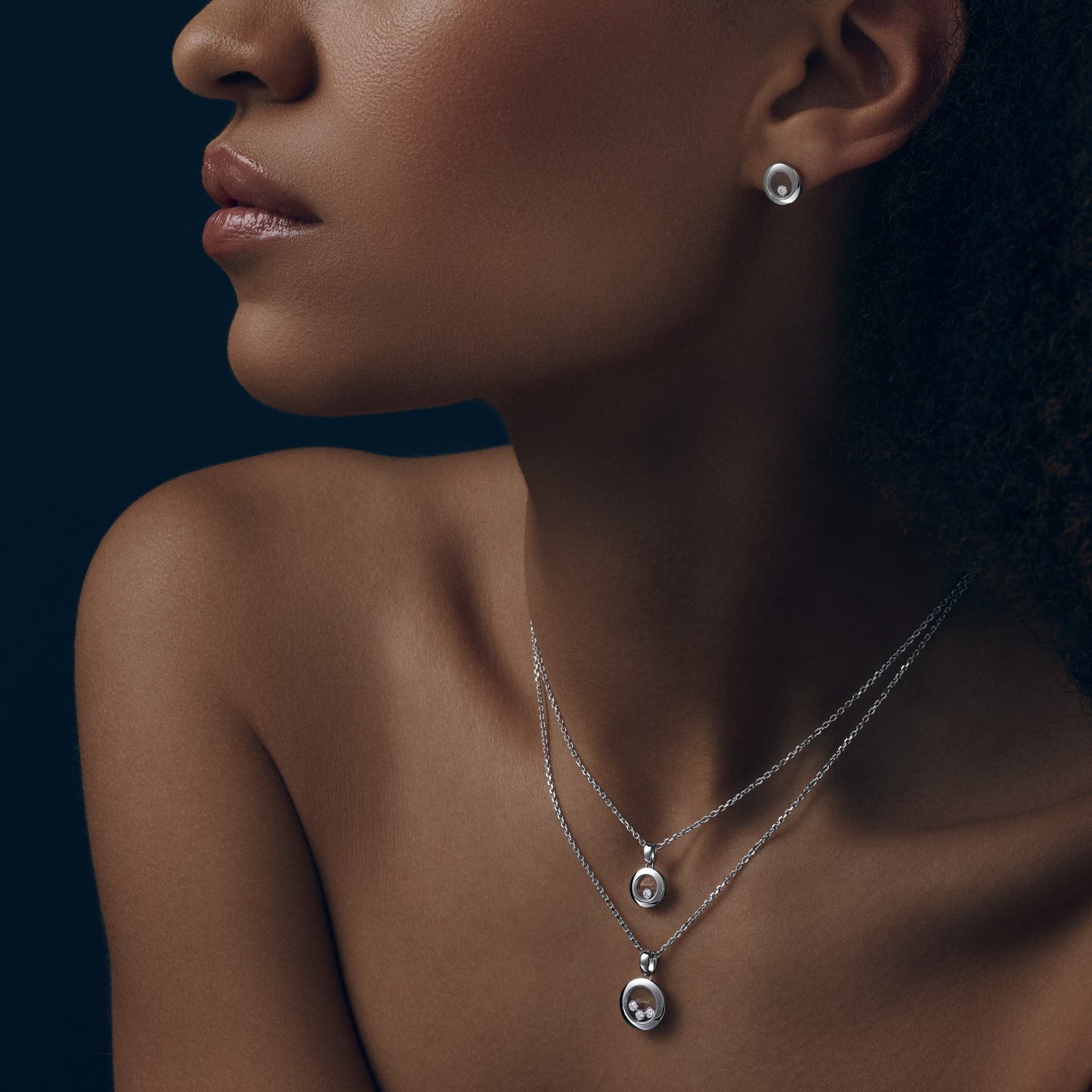 HAPPY DIAMONDS ICONS PENDANT, ETHICAL WHITE GOLD, DIAMOND 79A017-1001