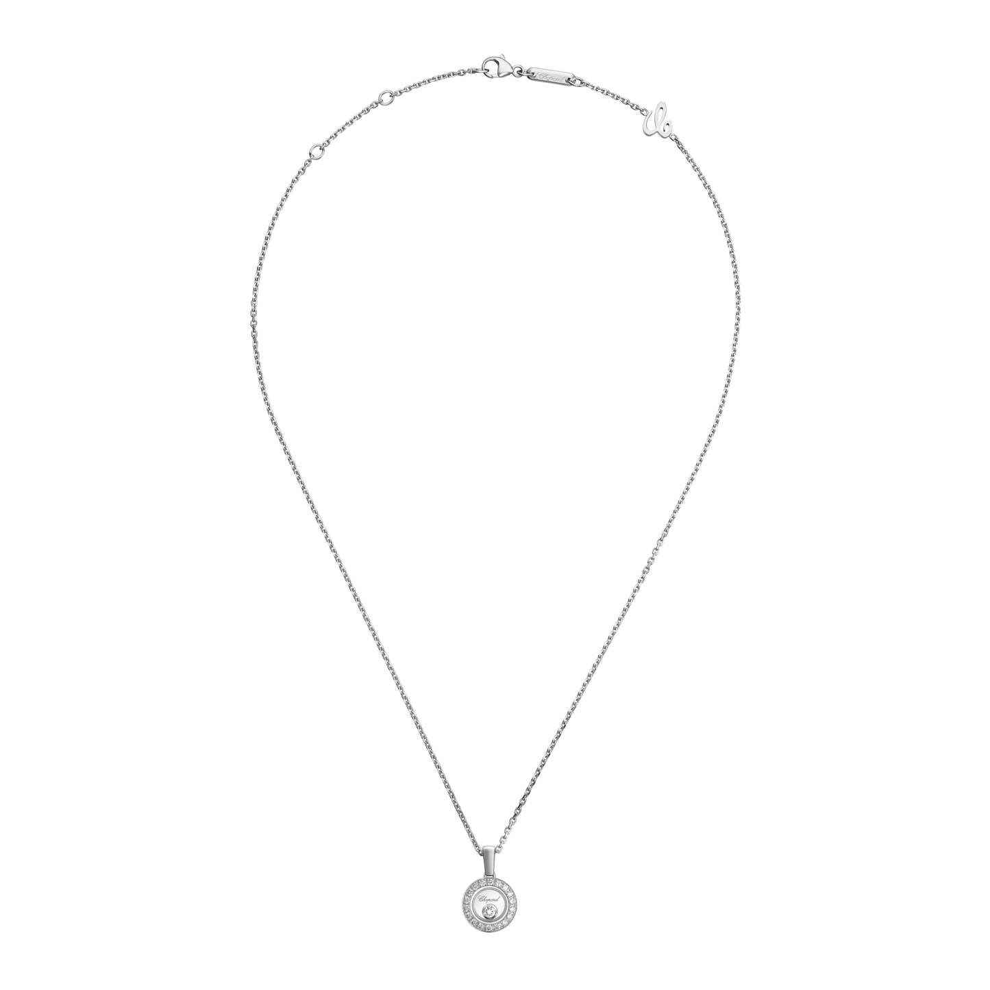 HAPPY DIAMONDS ICONS PENDANT, ETHICAL WHITE GOLD, DIAMONDS 79A017-1201
