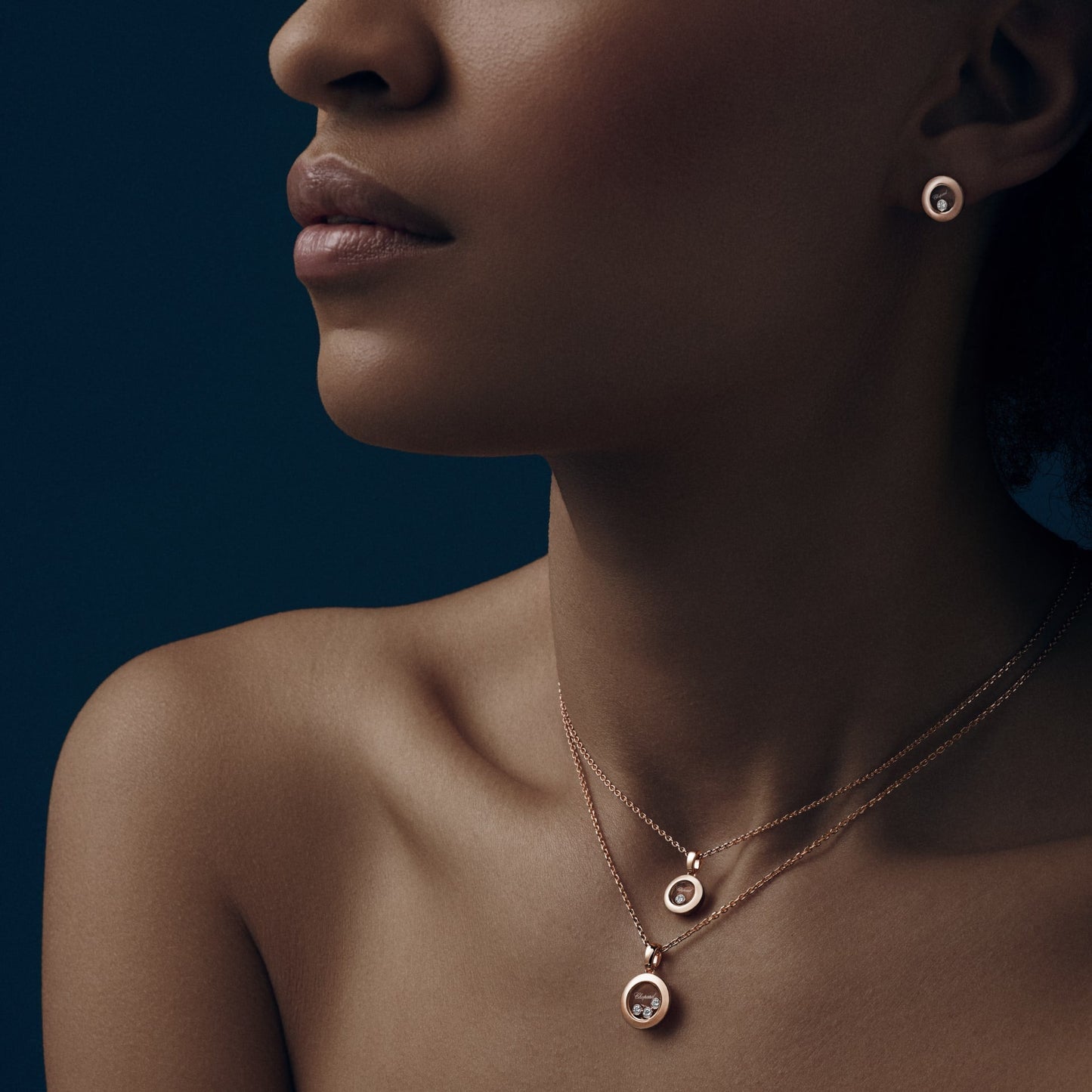 HAPPY DIAMONDS ICONS PENDANT, ETHICAL ROSE GOLD, DIAMOND 79A017-5001
