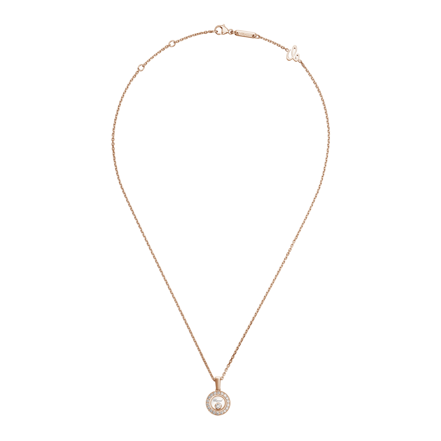 HAPPY DIAMONDS ICONS PENDANT, ETHICAL ROSE GOLD, DIAMONDS 79A017-5201