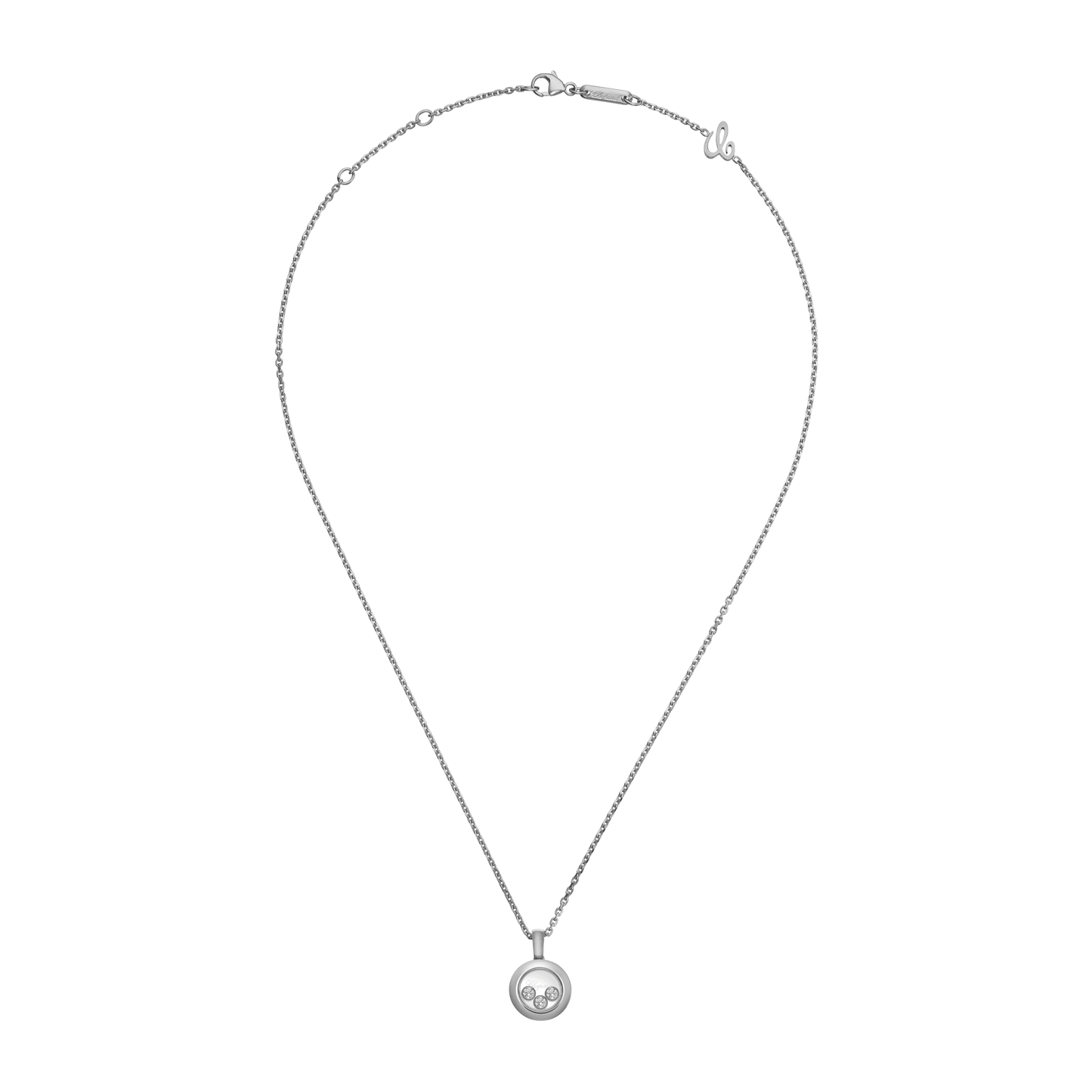 HAPPY DIAMONDS ICONS PENDANT, ETHICAL WHITE GOLD, DIAMONDS 79A018-1001