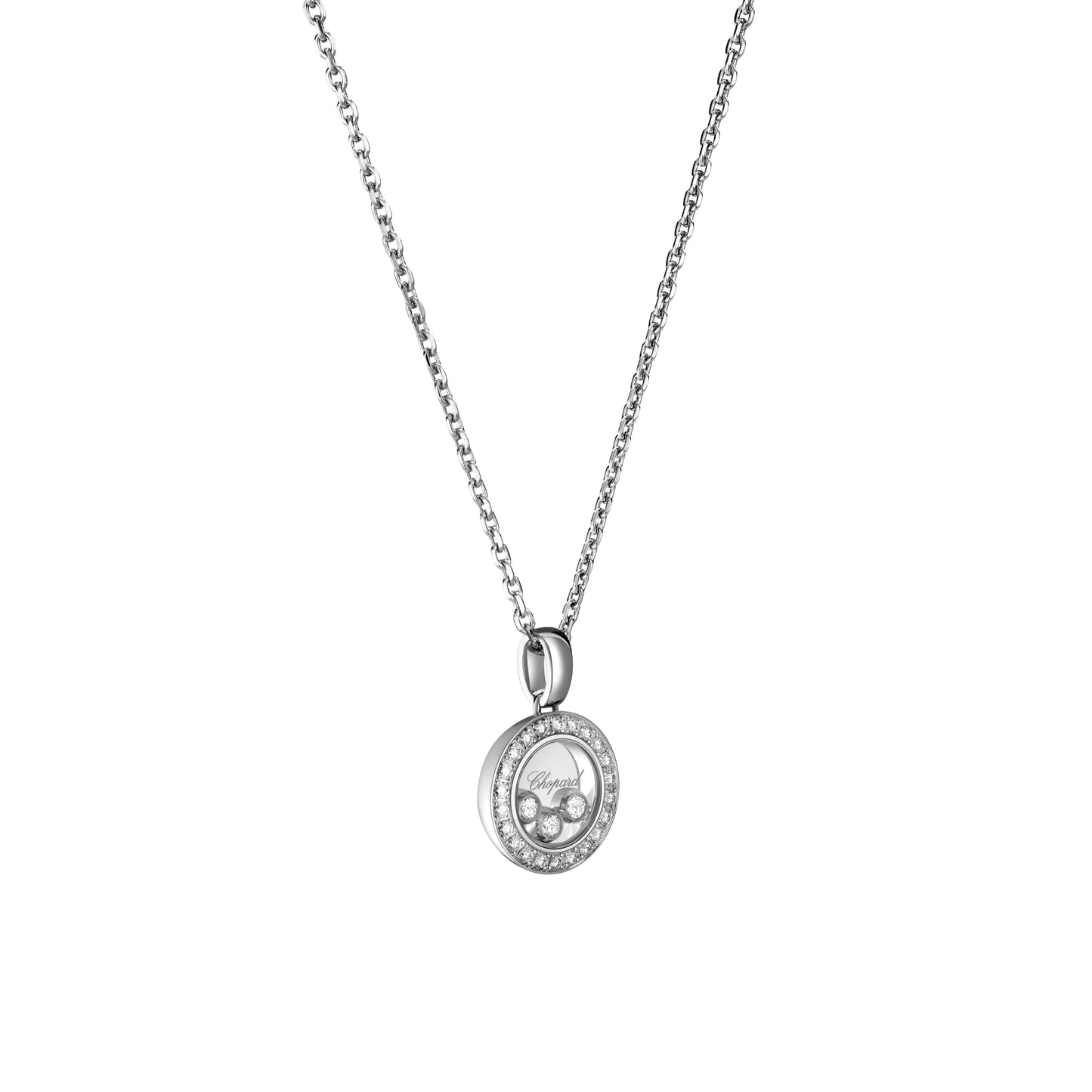 HAPPY DIAMONDS ICONS PENDANT, ETHICAL WHITE GOLD, DIAMONDS 79A018-1201