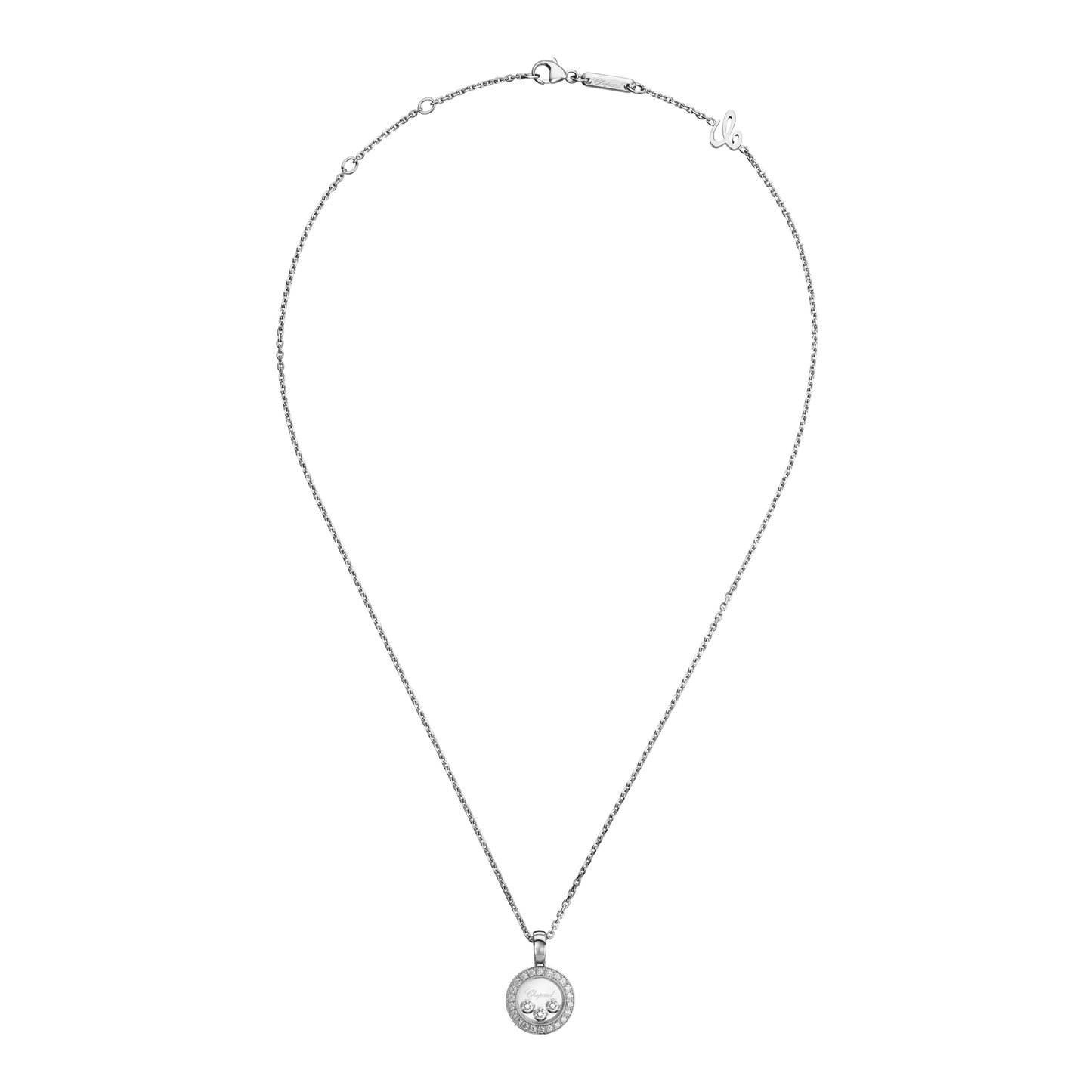 HAPPY DIAMONDS ICONS PENDANT, ETHICAL WHITE GOLD, DIAMONDS 79A018-1201