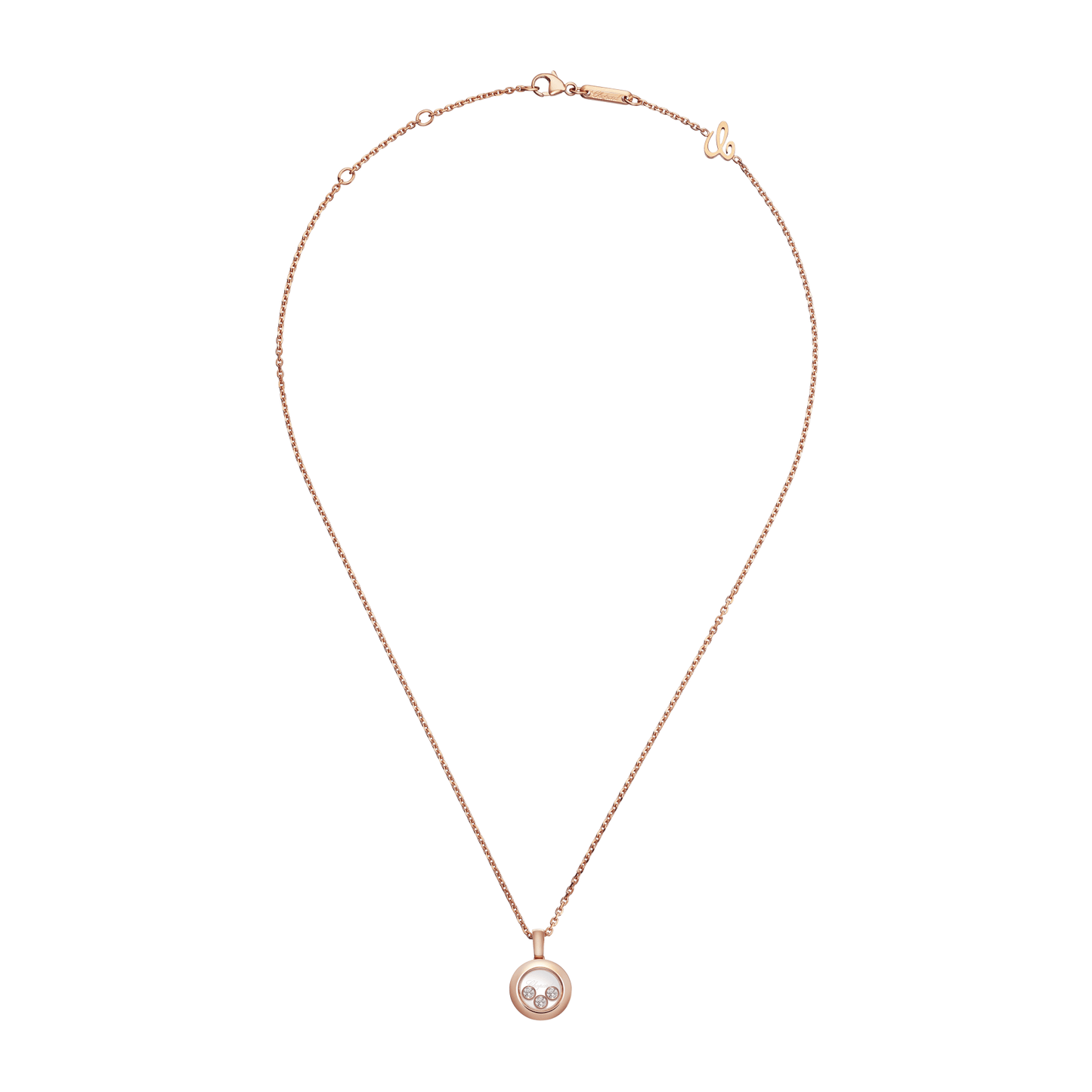 HAPPY DIAMONDS ICONS PENDANT, ETHICAL ROSE GOLD, DIAMONDS 79A018-5001