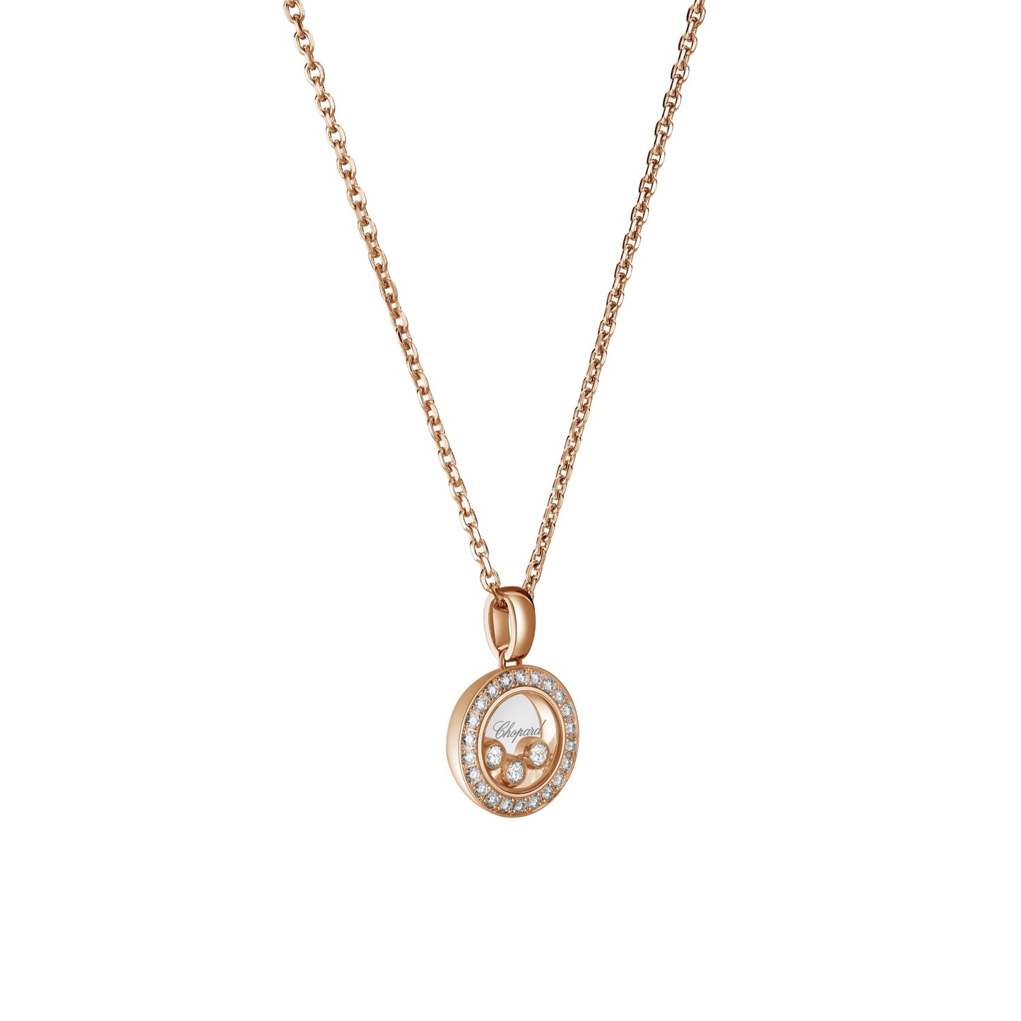 HAPPY DIAMONDS ICONS PENDANT, ETHICAL ROSE GOLD, DIAMONDS 79A018-5201