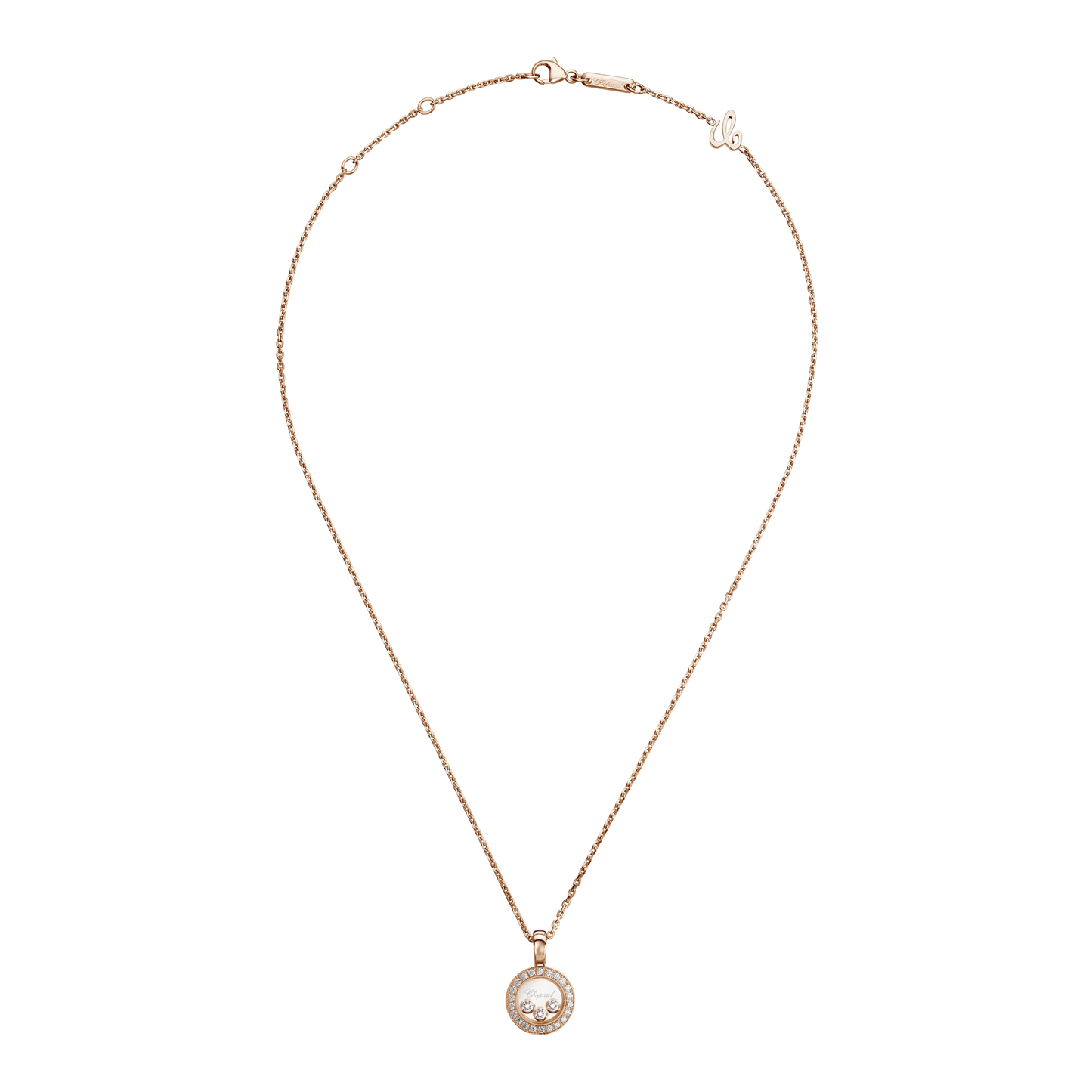 HAPPY DIAMONDS ICONS PENDANT, ETHICAL ROSE GOLD, DIAMONDS 79A018-5201