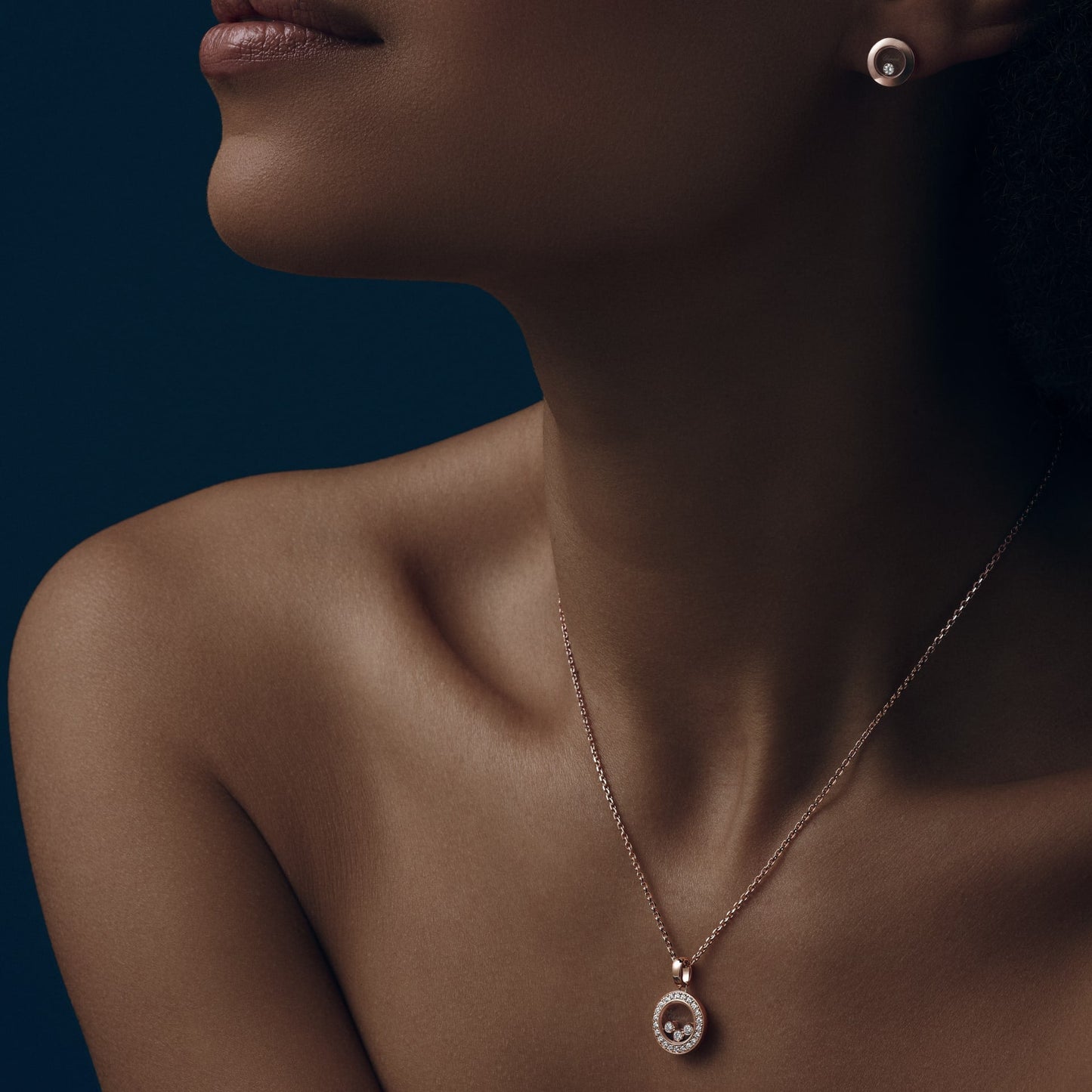 HAPPY DIAMONDS ICONS PENDANT, ETHICAL ROSE GOLD, DIAMONDS 79A018-5201