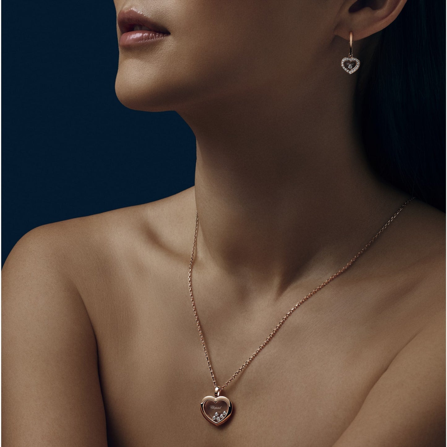 HAPPY DIAMONDS ICONS PENDANT, ETHICAL ROSE GOLD, DIAMONDS 79A038-5001