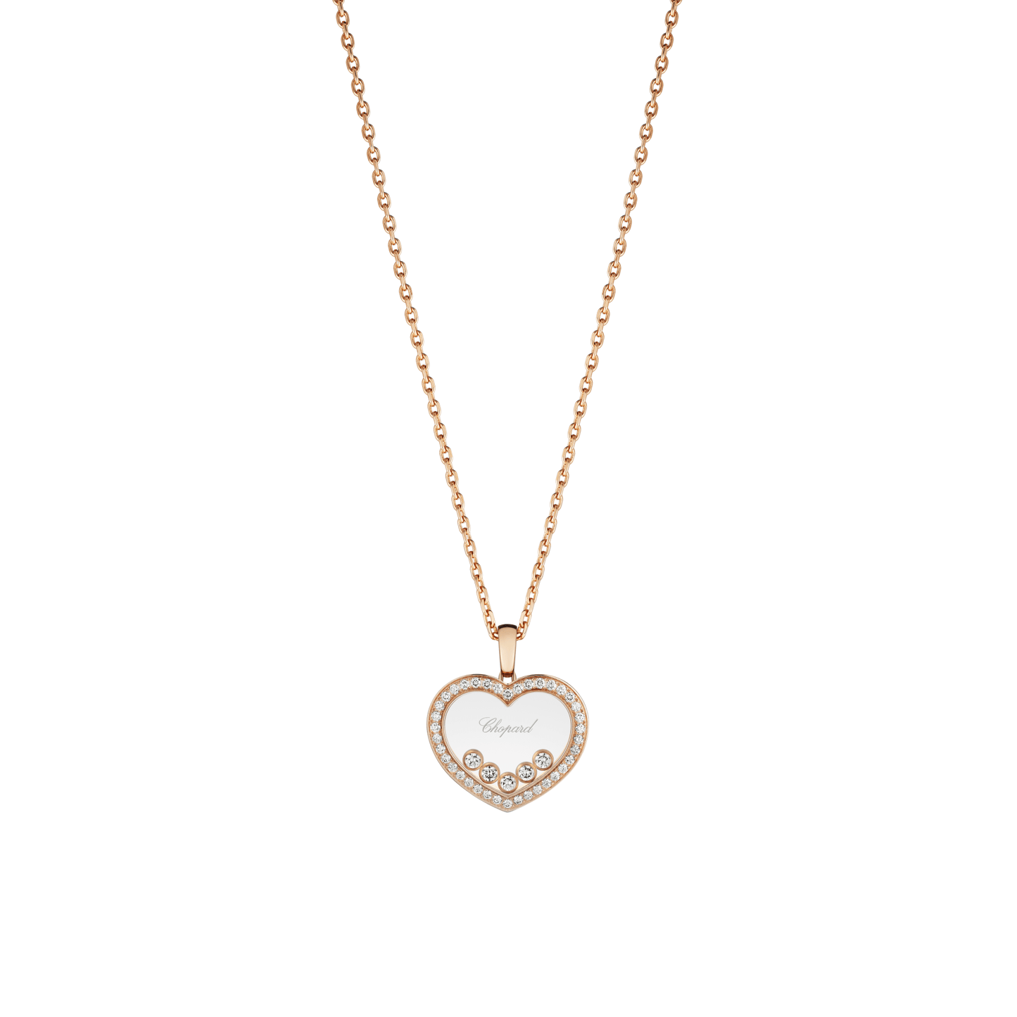 HAPPY DIAMONDS ICONS PENDANT, ETHICAL ROSE GOLD, DIAMONDS 79A038-5201