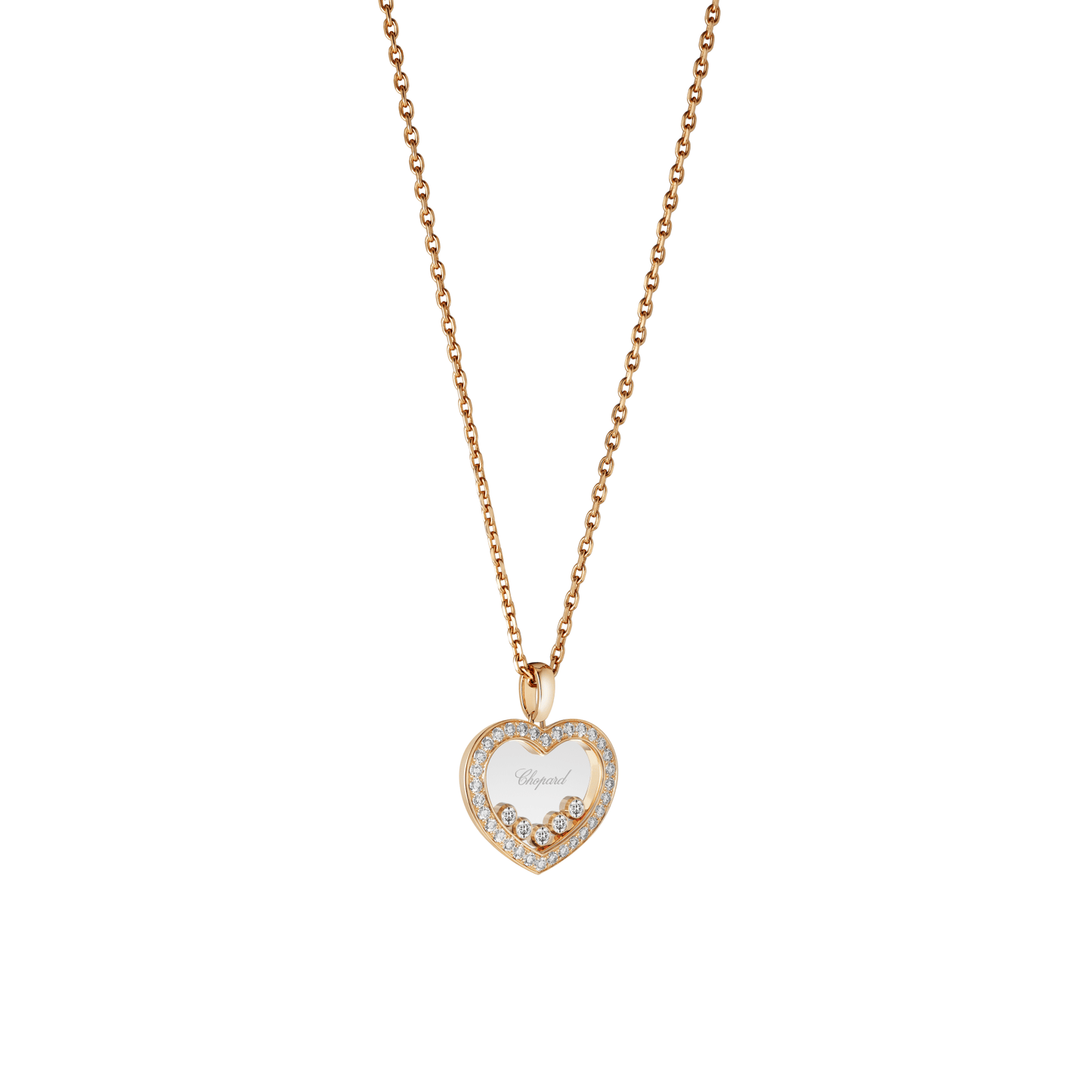 HAPPY DIAMONDS ICONS PENDANT, ETHICAL ROSE GOLD, DIAMONDS 79A038-5201