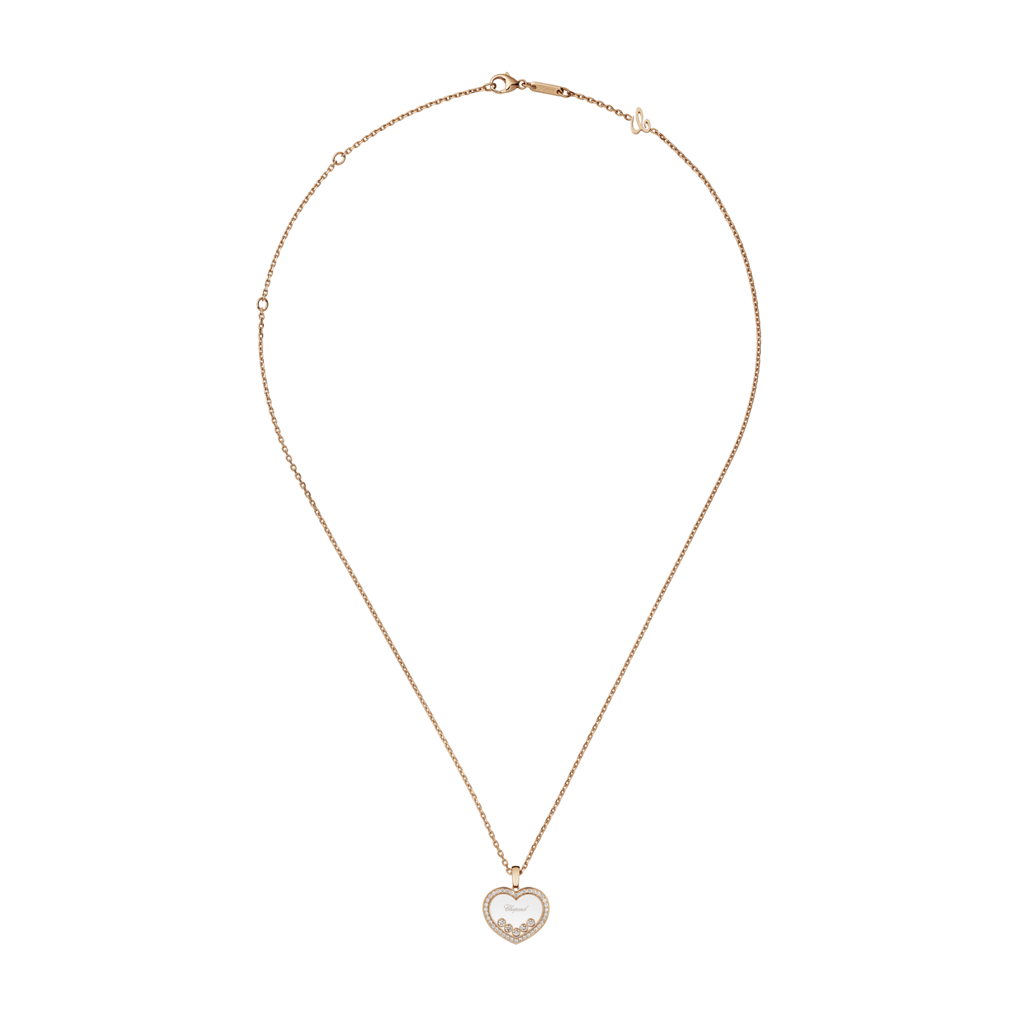 HAPPY DIAMONDS ICONS PENDANT, ETHICAL ROSE GOLD, DIAMONDS 79A038-5201