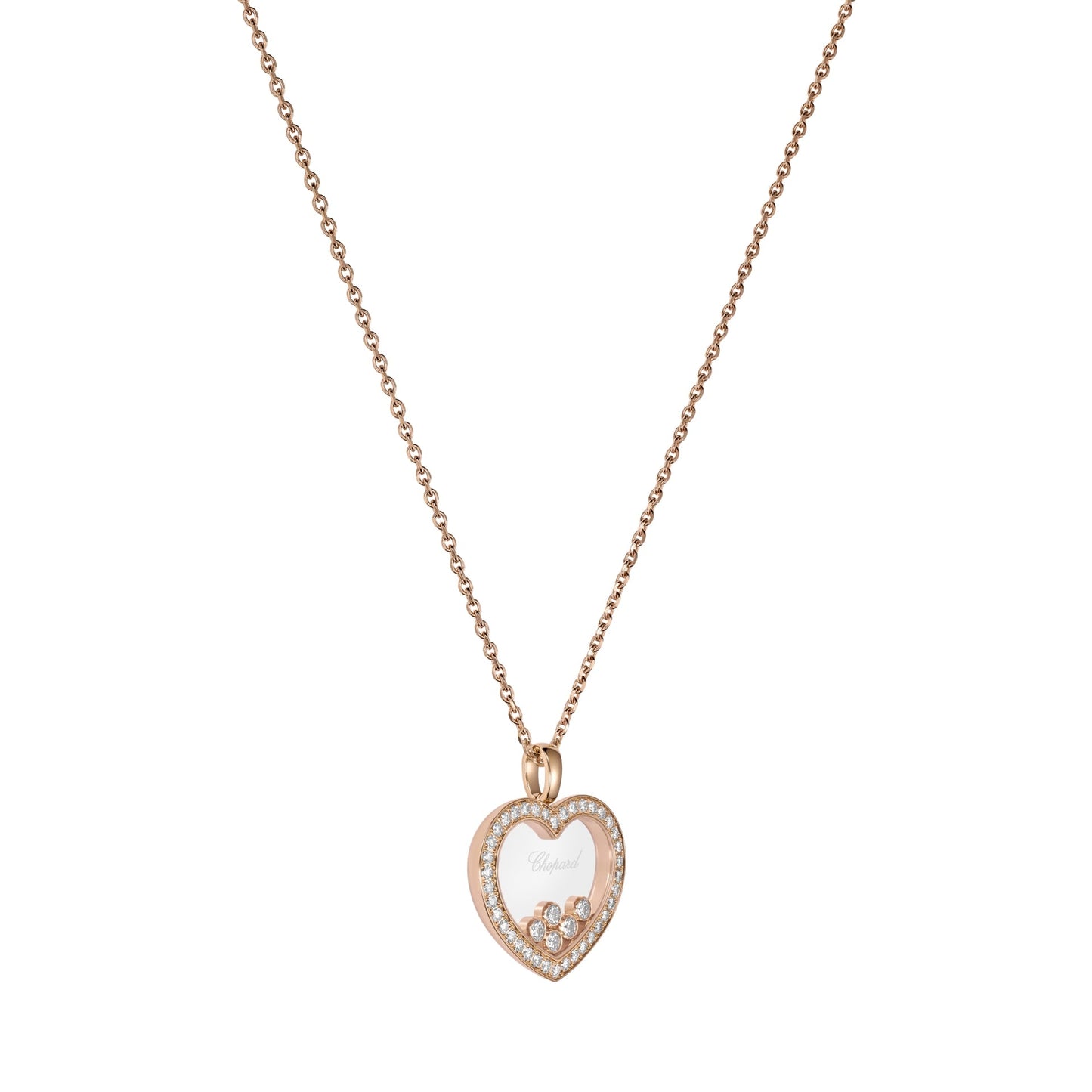 HAPPY DIAMONDS ICONS PENDANT, ETHICAL ROSE GOLD, DIAMONDS 79A039-5201
