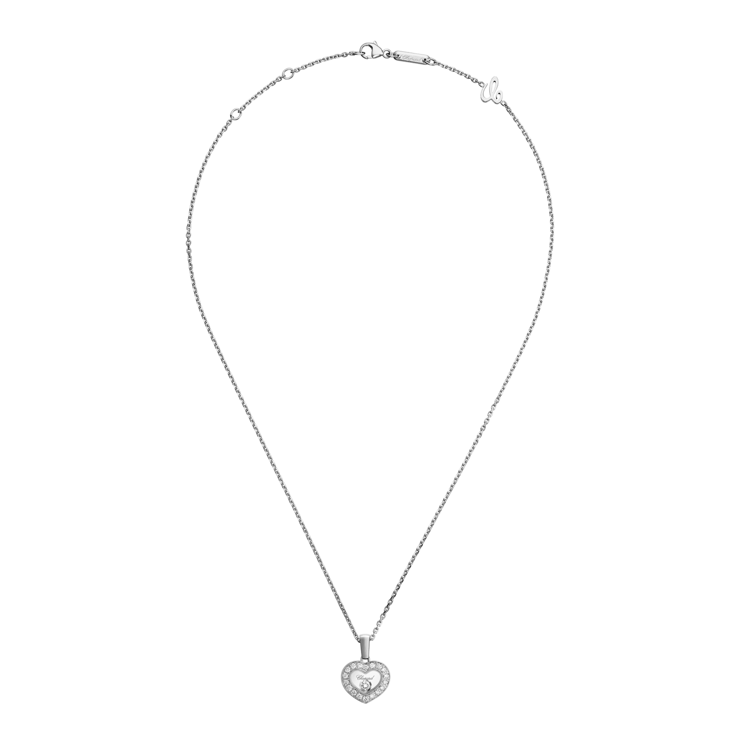 HAPPY DIAMONDS ICONS PENDANT, ETHICAL WHITE GOLD, DIAMONDS 79A054-1201