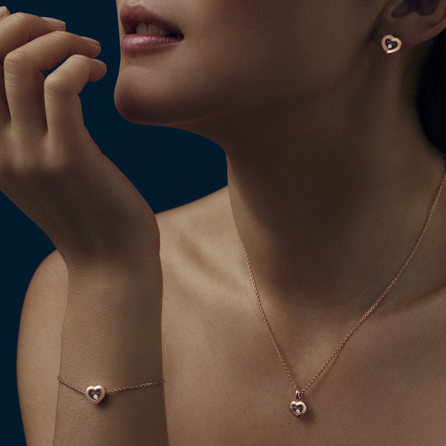 HAPPY DIAMONDS ICONS PENDANT, ETHICAL ROSE GOLD, DIAMOND 79A054-5001