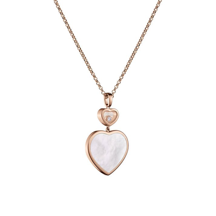 HAPPY HEARTS PENDANT, ETHICAL ROSE GOLD, DIAMOND, MOTHER-OF-PEARL 79A075-5301