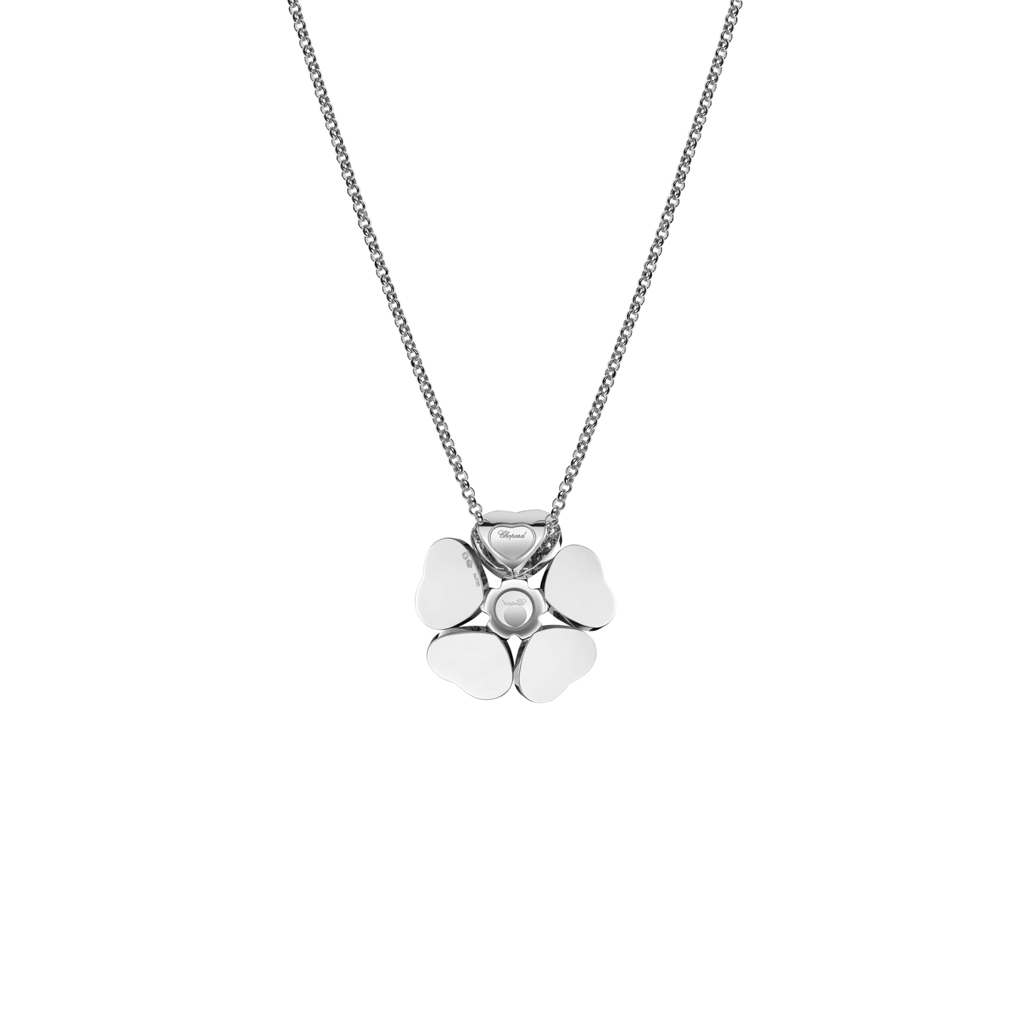 HAPPY HEARTS FLOWERS PENDANT, ETHICAL WHITE GOLD, DIAMONDS 79A085-1901