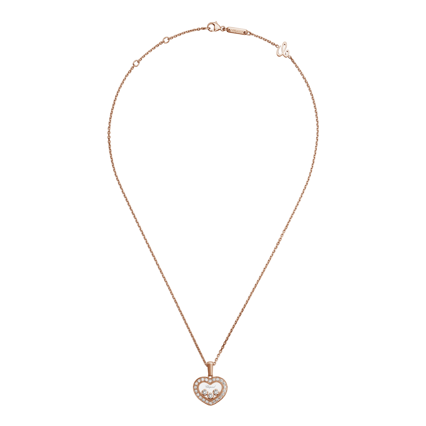 HAPPY DIAMONDS ICONS PENDANT, ETHICAL ROSE GOLD, DIAMONDS 79A611-5201