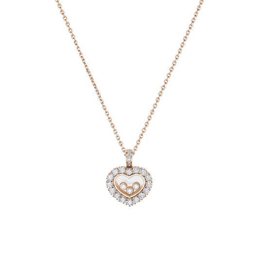 HAPPY DIAMONDS ICONS JOAILLERIE PENDANT, ETHICAL ROSE GOLD, DIAMONDS 79A615-5001