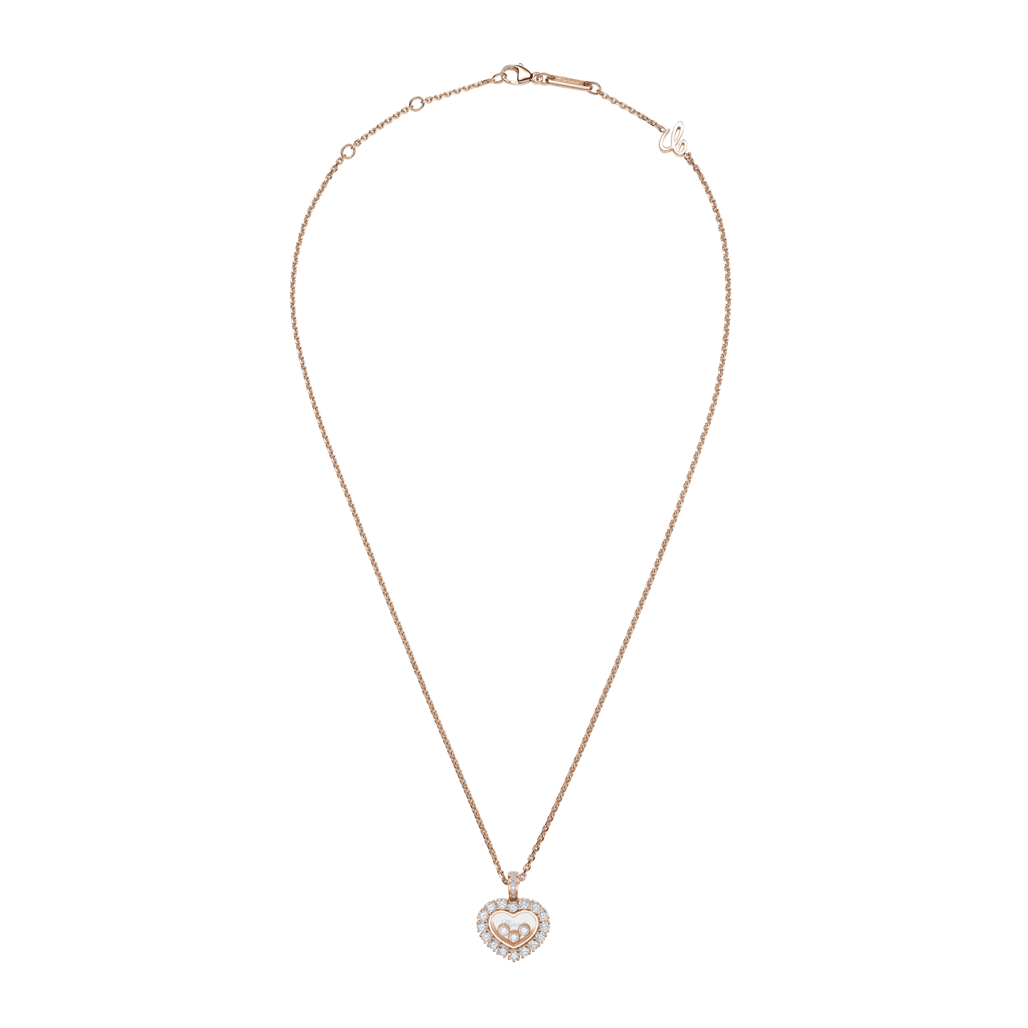 HAPPY DIAMONDS ICONS JOAILLERIE PENDANT, ETHICAL ROSE GOLD, DIAMONDS 79A615-5001