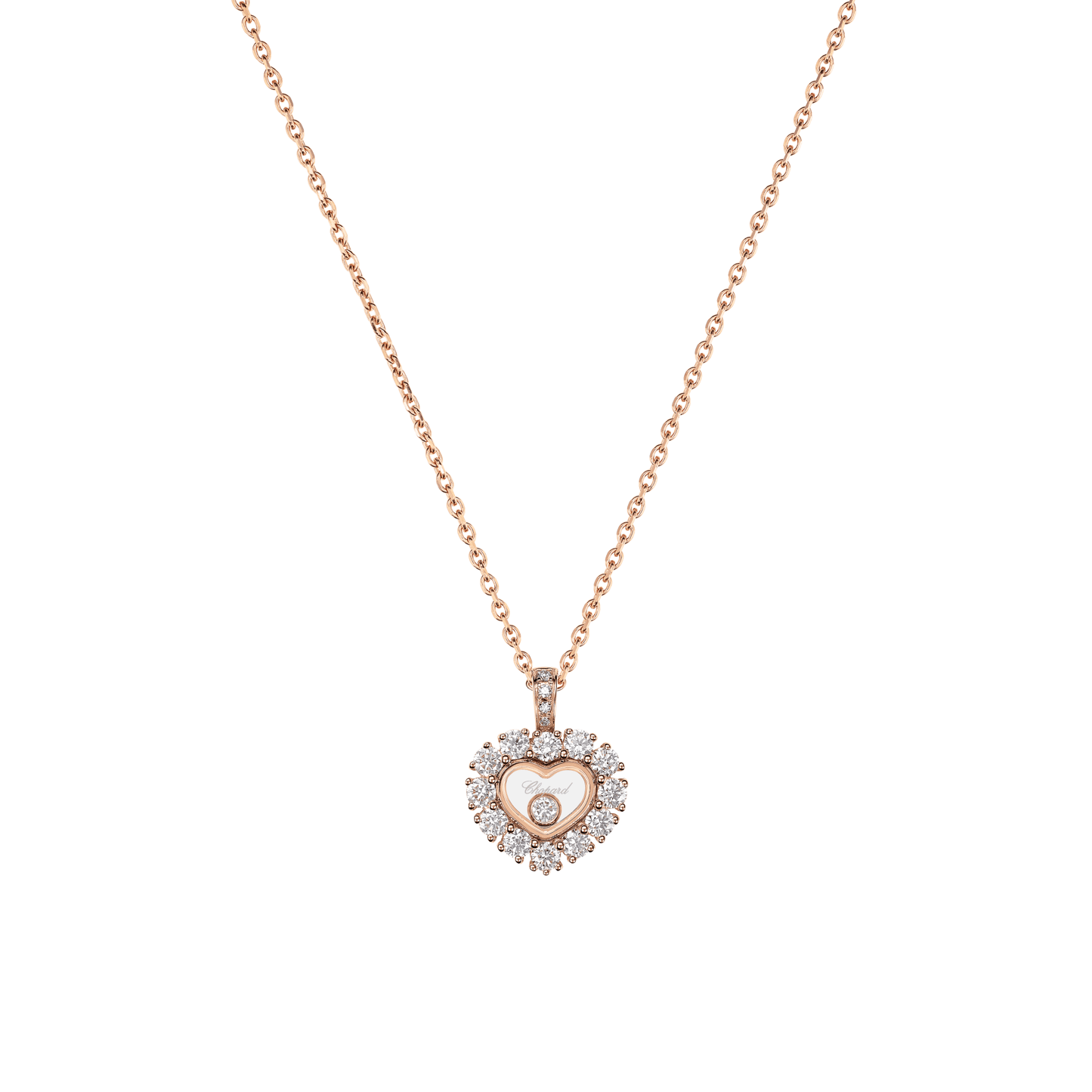 HAPPY DIAMONDS ICONS JOAILLERIE PENDANT, ETHICAL ROSE GOLD, DIAMONDS 79A616-5001