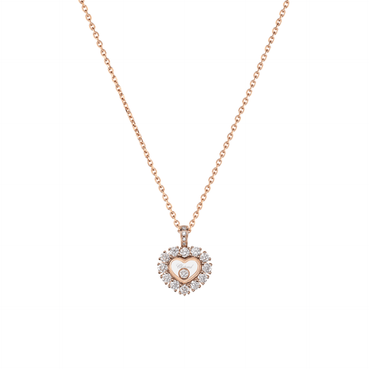 HAPPY DIAMONDS ICONS JOAILLERIE PENDANT, ETHICAL ROSE GOLD, DIAMONDS 79A616-5001