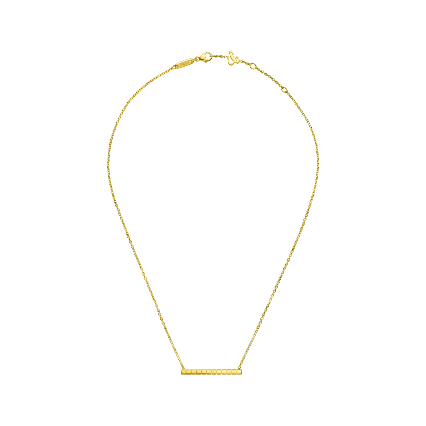 ICE CUBE NECKLACE, ETHICAL YELLOW GOLD 817702-0001
