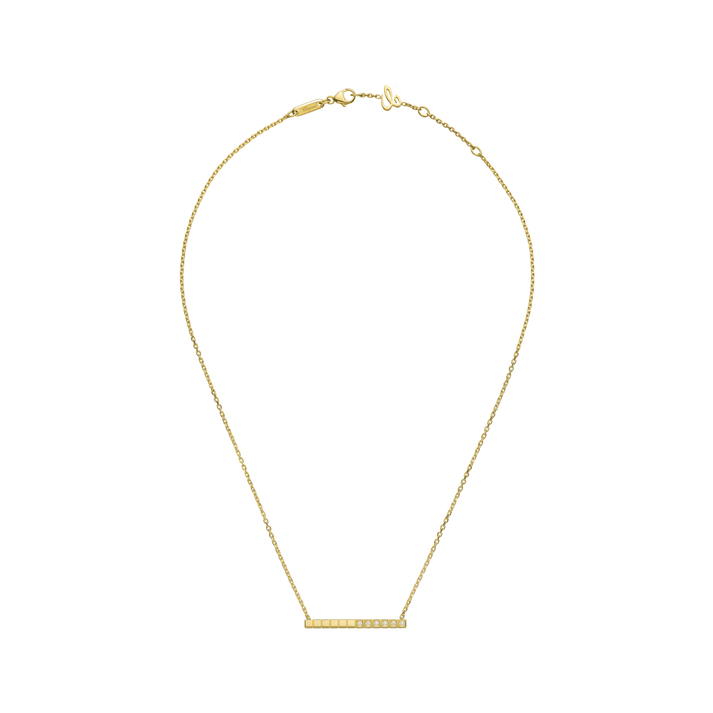 ICE CUBE NECKLACE, ETHICAL YELLOW GOLD, HALF-SET DIAMONDS 817702-0002