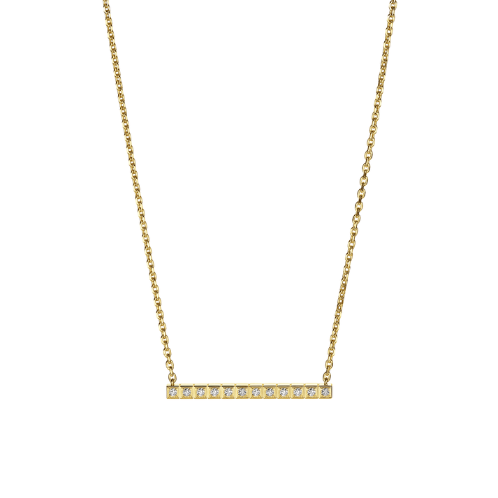 ICE CUBE NECKLACE, ETHICAL YELLOW GOLD, FULL-SET DIAMONDS 817702-0003