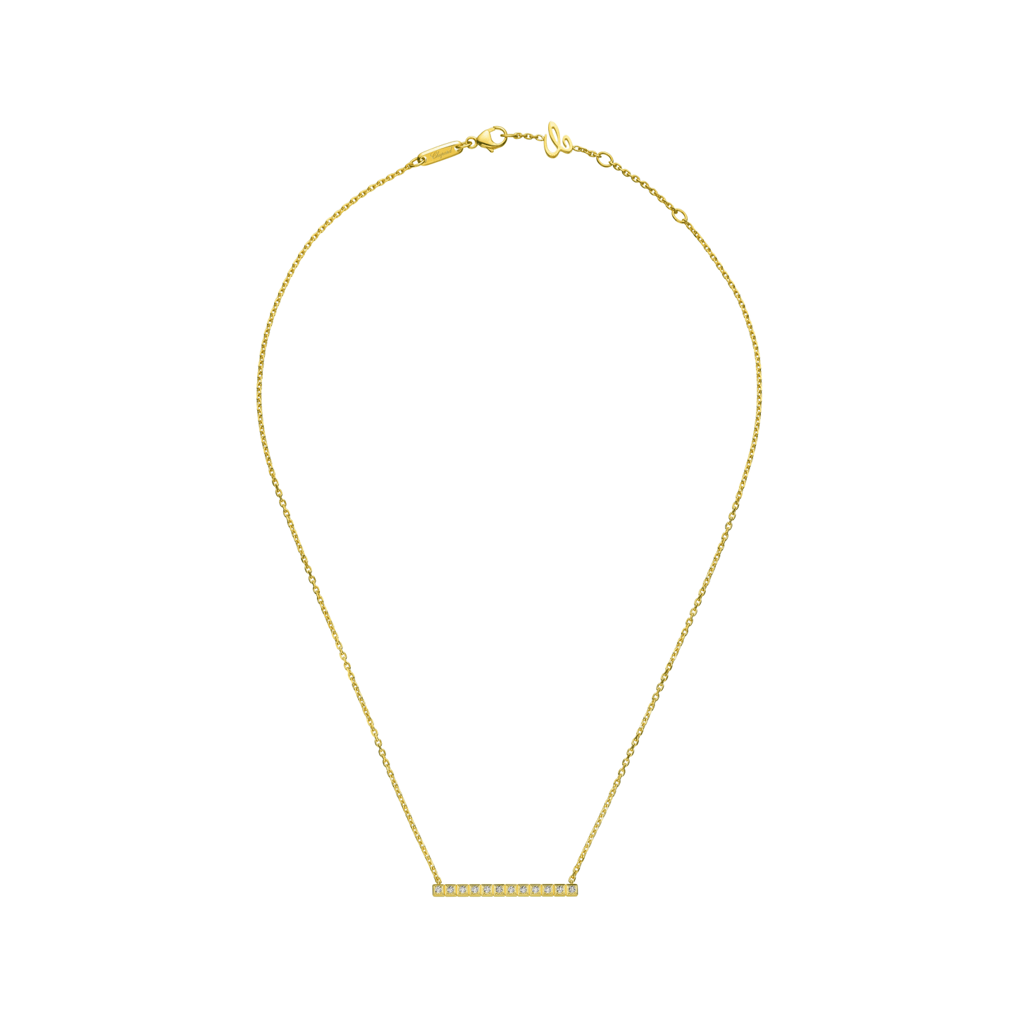 ICE CUBE NECKLACE, ETHICAL YELLOW GOLD, FULL-SET DIAMONDS 817702-0003
