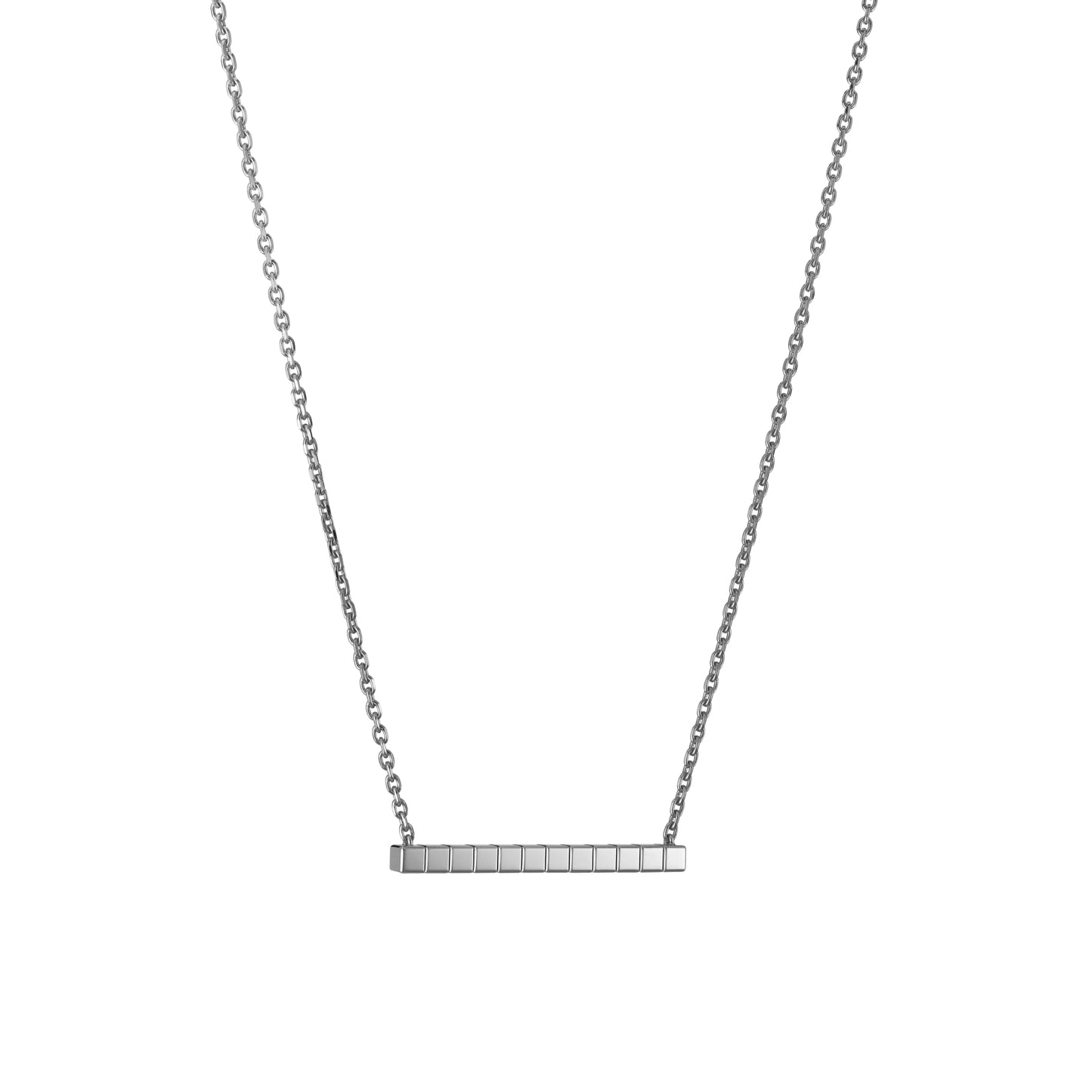 ICE CUBE NECKLACE, ETHICAL WHITE GOLD 817702-1001