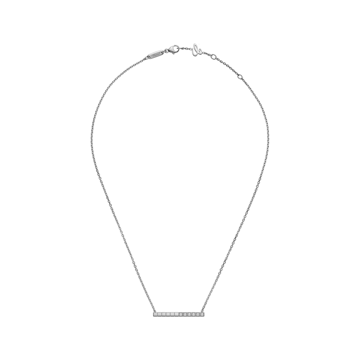 ICE CUBE NECKLACE, ETHICAL WHITE GOLD, HALF-SET DIAMONDS 817702-1002